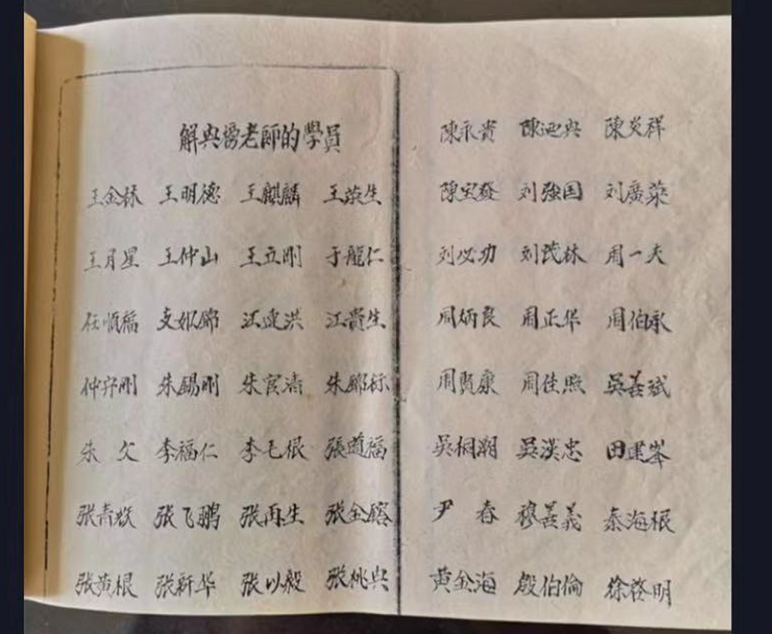 解系心意拳拳谱之传承-林根生先生公开