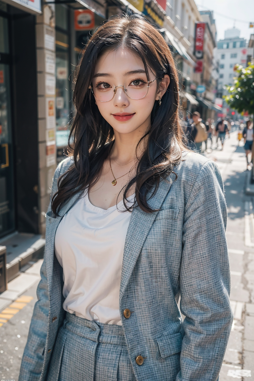 百度初秋打卡挑战赛# #ai绘画有点东西# #西装# #美女秘书# 西装女孩