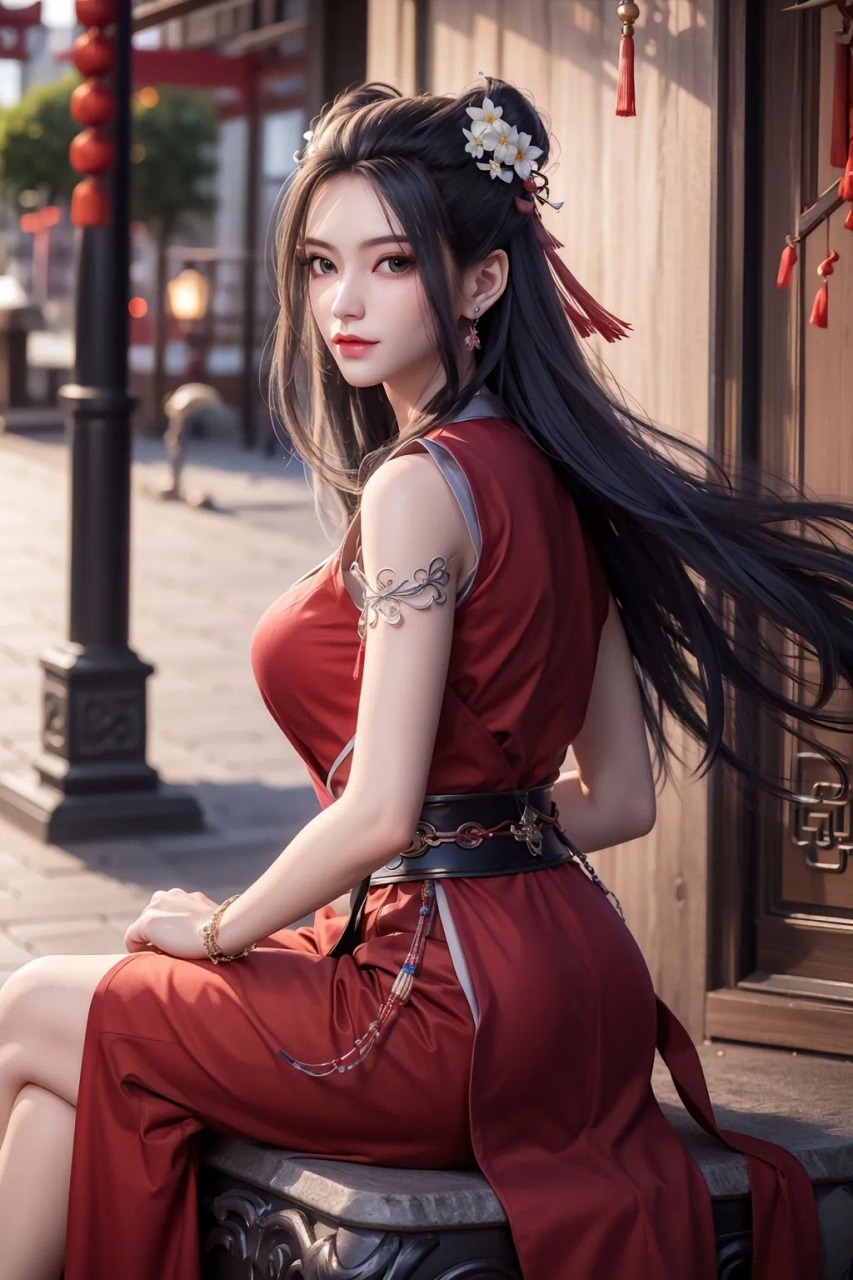 天行九歌:焰灵姬红色旗袍 #焰灵姬# #你心中的国漫女神# #ai绘画美女