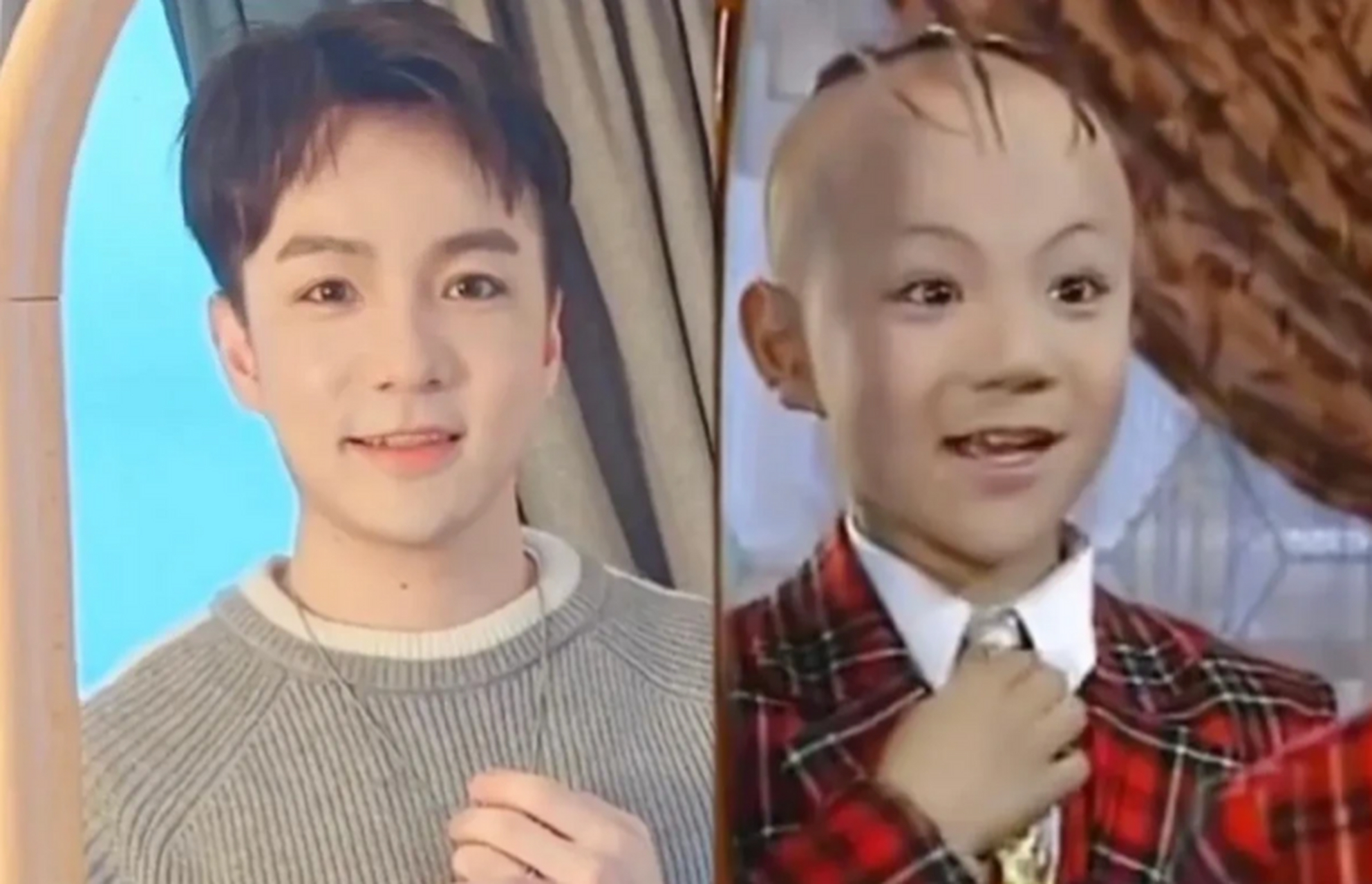 3月29日《三毛流浪记》中三毛扮演者孟智超近照,36岁仍是童颜,感叹