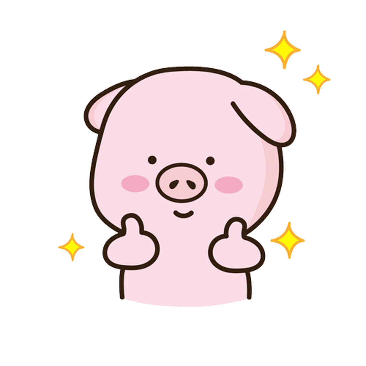 line表情包丨粉色小猪表情包2.