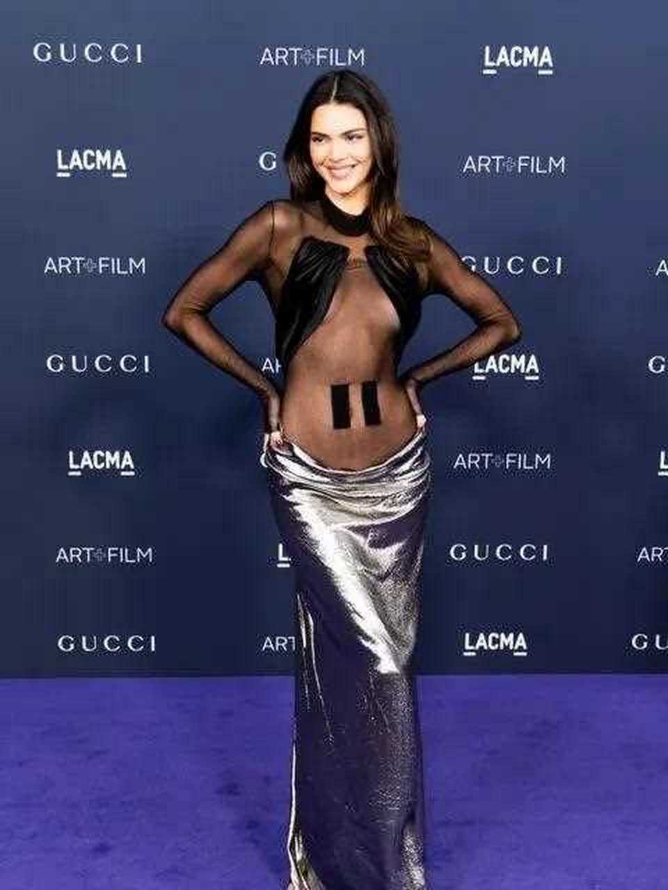 肯达尔·詹娜kendall jenner应该把全世界透视装都穿遍了吧!