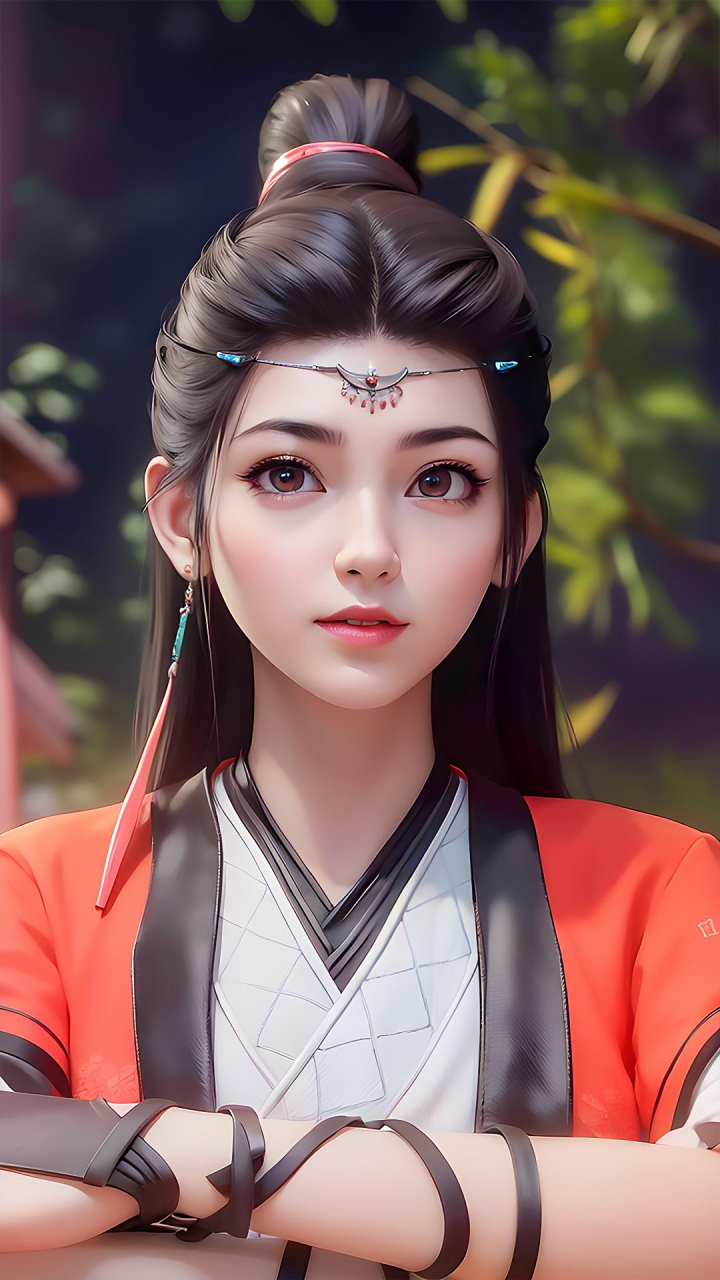 《沧元图》女主"柳七月"高清手机壁纸:柳夜白的独女,具有不死凤凰血脉