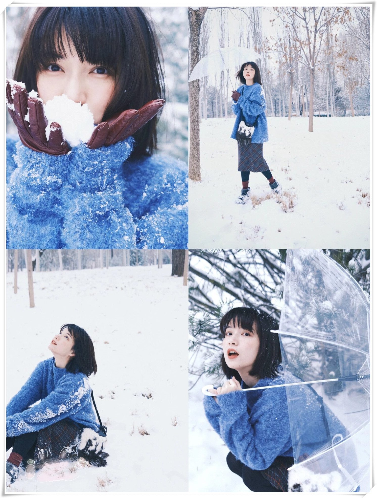 冬日雪景自拍新姿势来袭