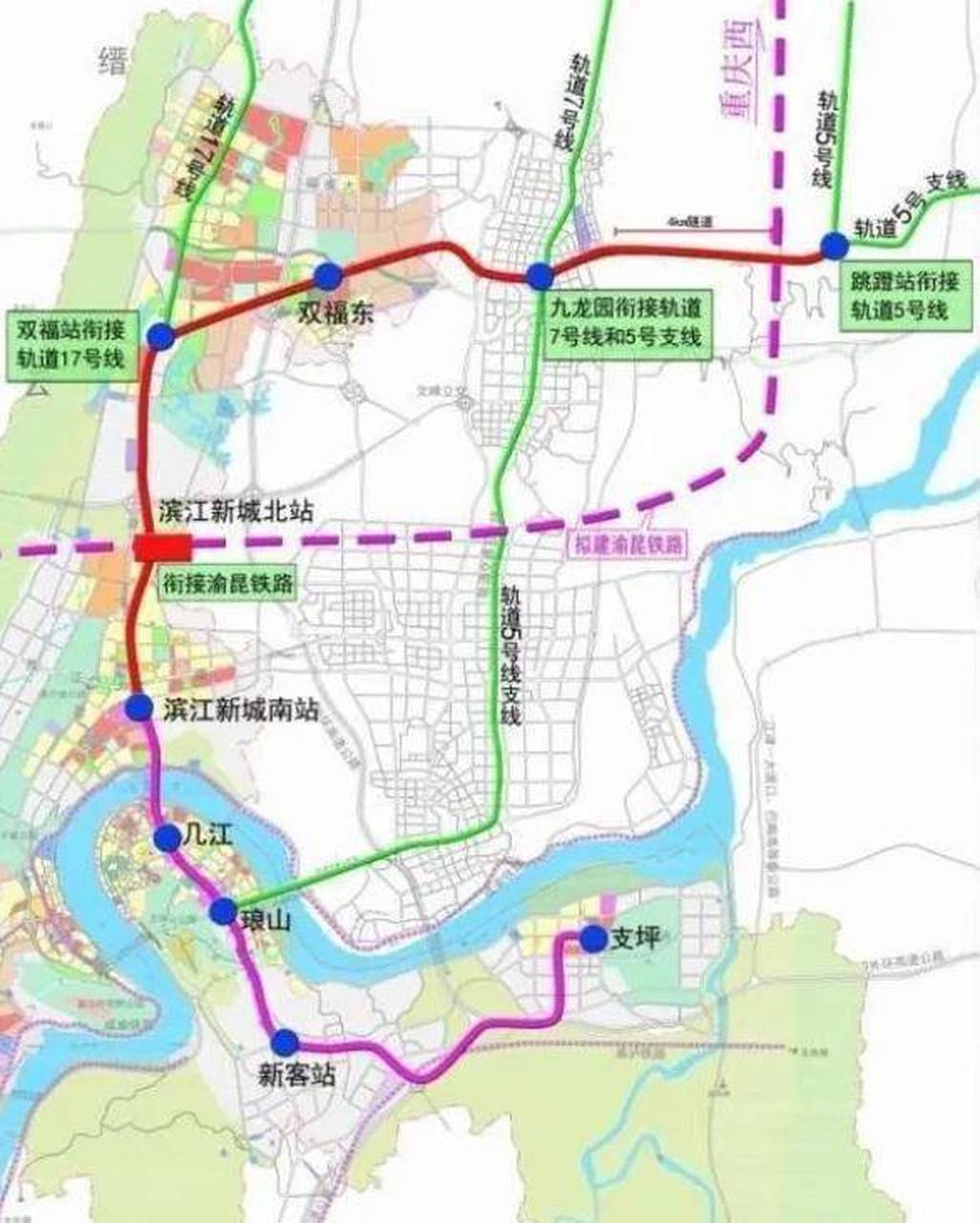 重庆轨道交通5号线跳磴至江津段预计年底试运行  江津是距离重庆核心