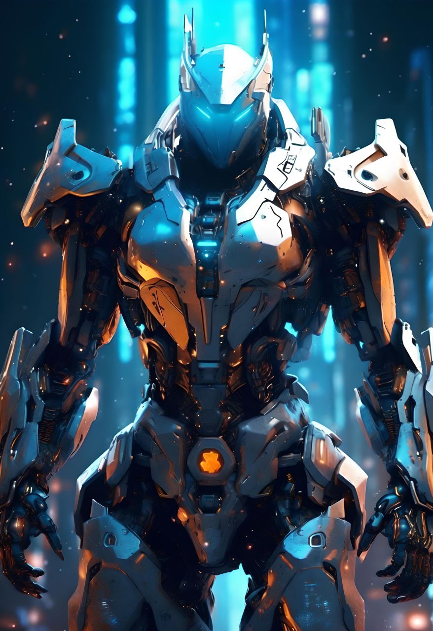 座##十二星座之双子座##赛博朋克##图片##壁纸##机甲##二次元##骑士