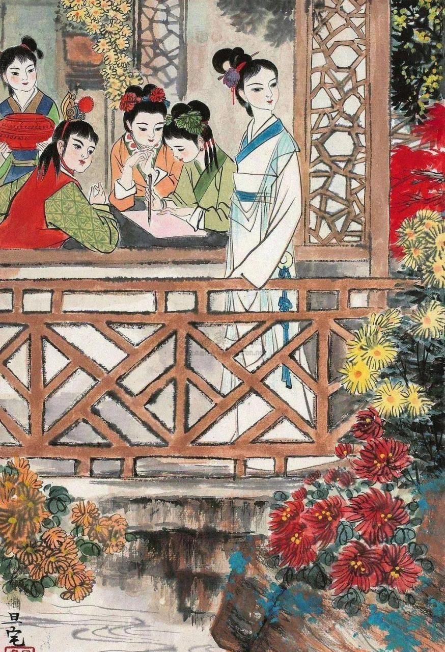 在当代画家中,谁画的《红楼梦》插图最美?