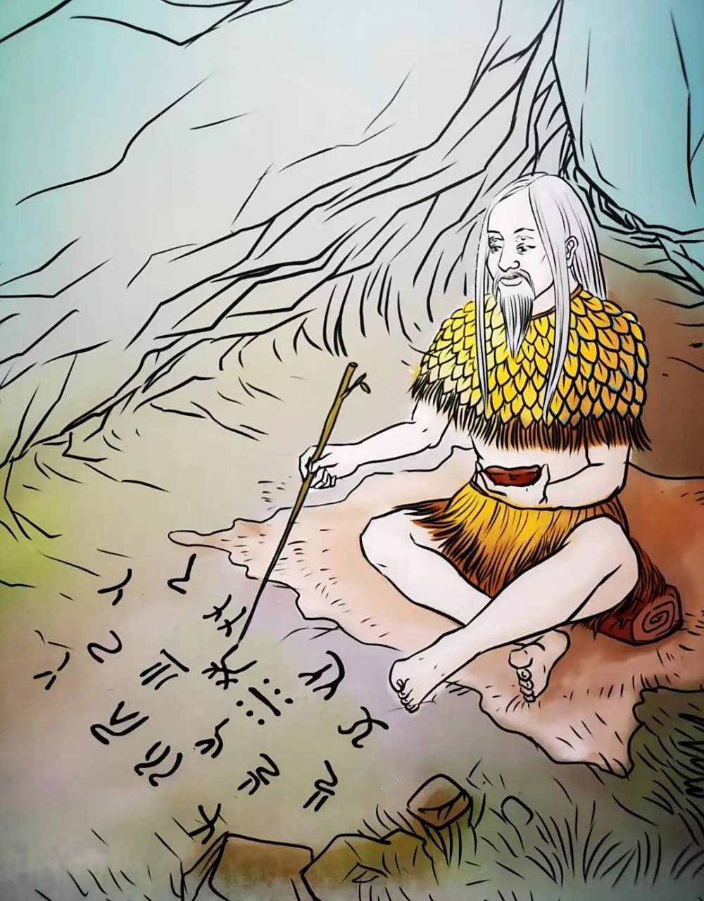 百家号星火计划# 《通鉴外记》上说 :仓颉见鸟兽之迹,体类像形而制字