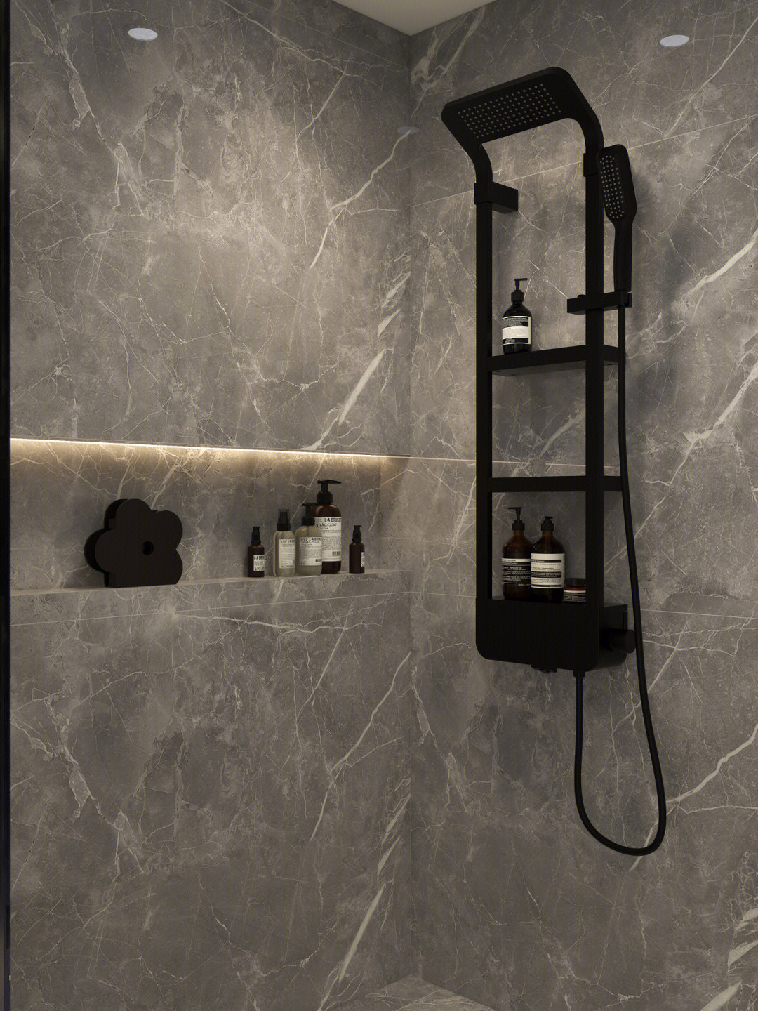 好看又实用的卫生间谷仓门设计~ 卫生间正对着餐厅,略显尴尬.