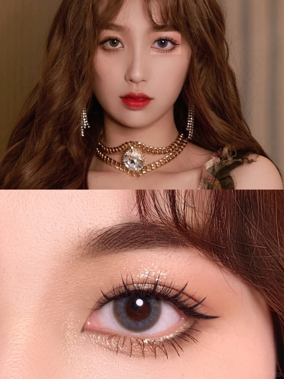 虞书欣仿妆低饱和眼妆亮片眼睑下至好绝 欣欣子这个烟熏小野猫的女团