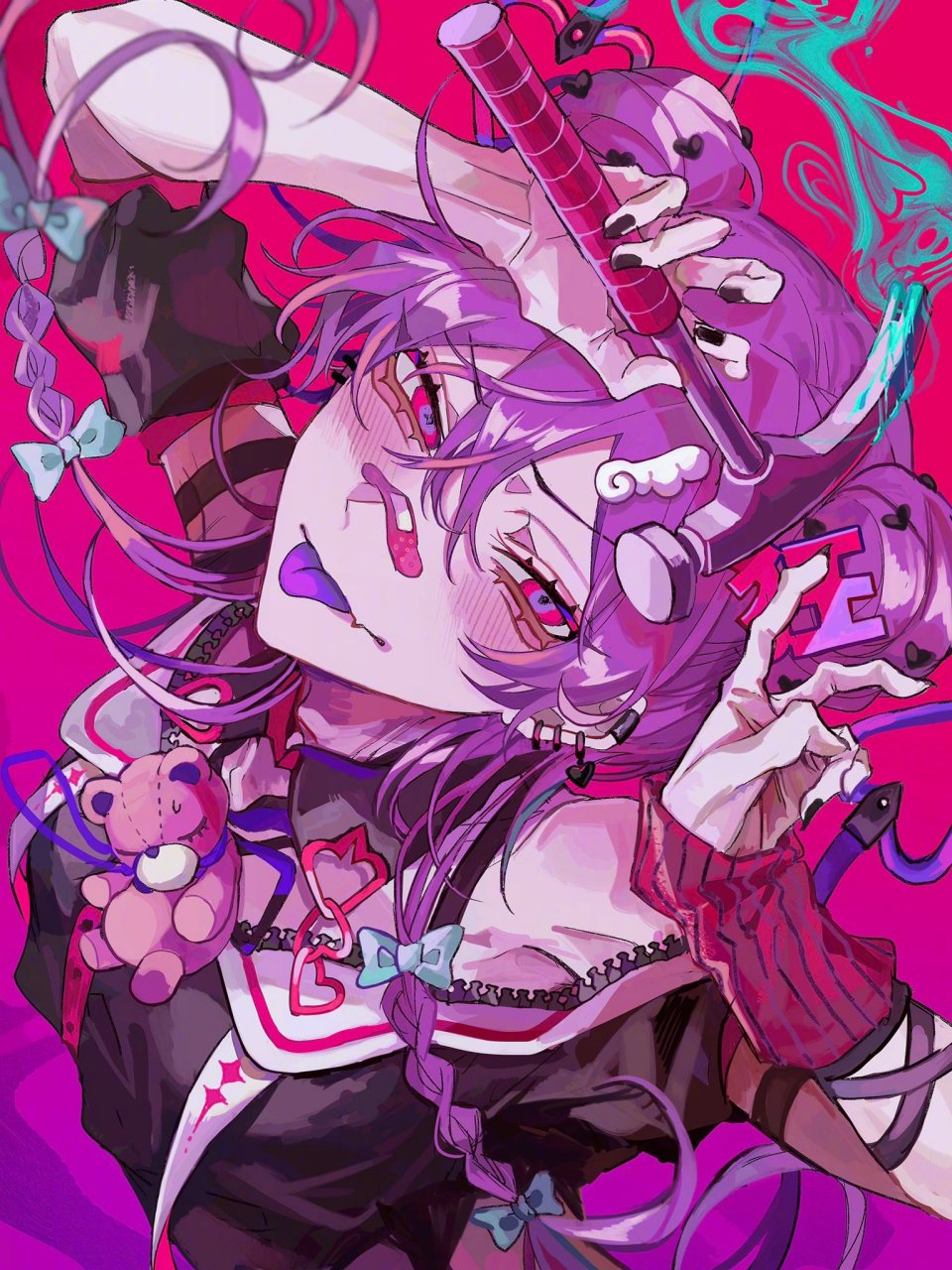 教科书级别可爱又涩气的病娇人设|插画师kuroume(twi:kuroume_1024)