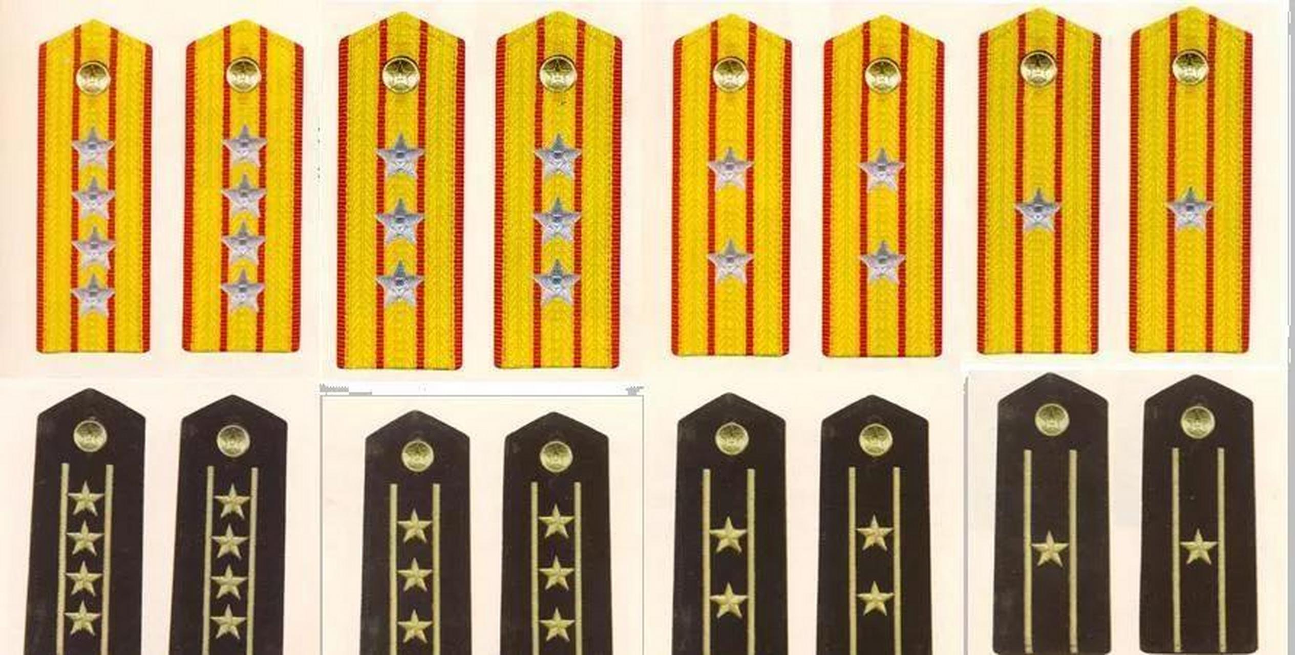 领动计划# 中国人民解放军1987式陆军校官军衔肩章