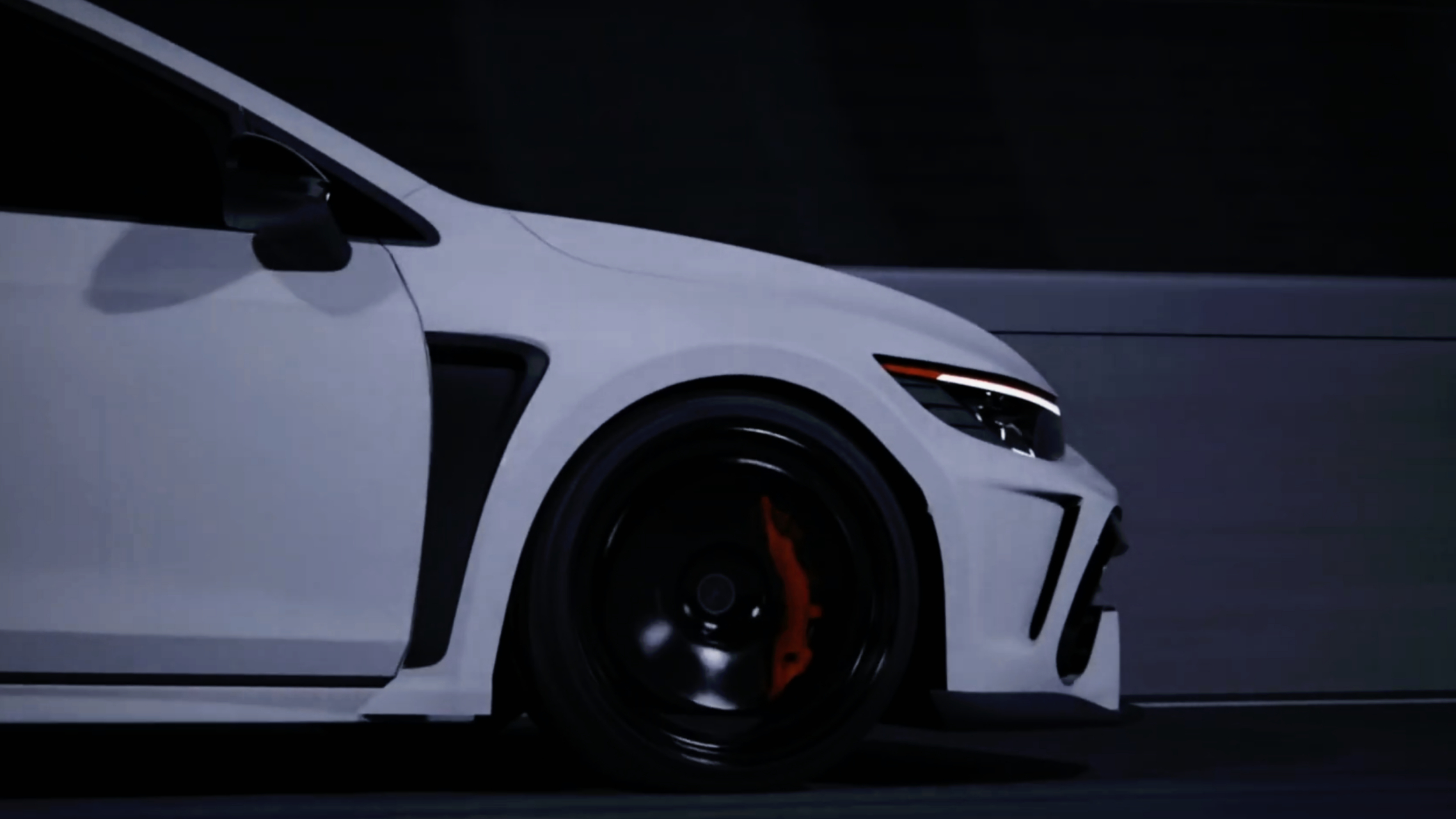 2023款高尔夫r宽体改装渲染, 感觉这红色更应该是一辆高尔夫gti!