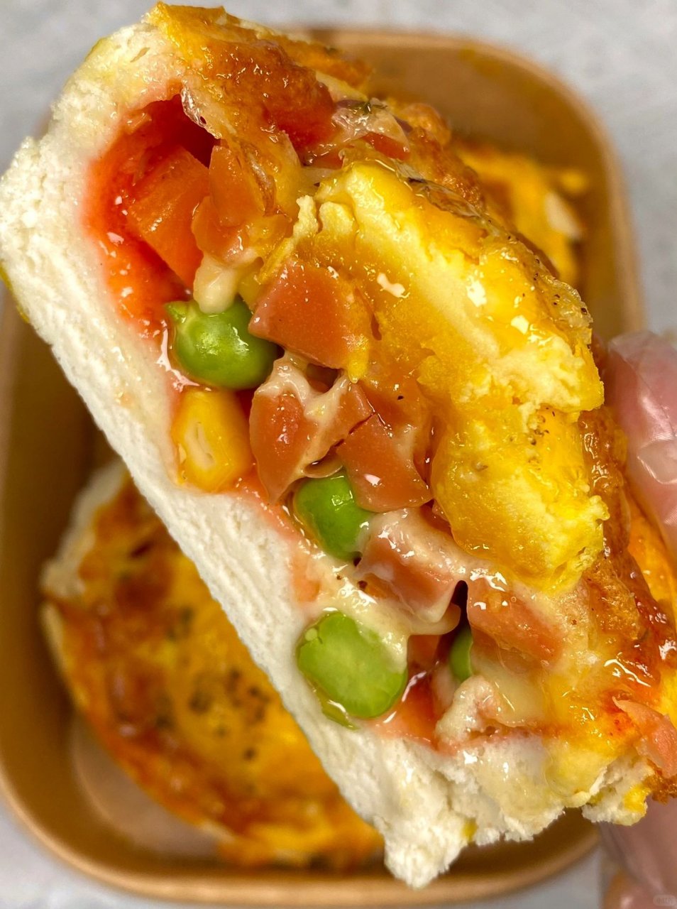 美味的馒头汉堡 几毛钱的馒头做成了吃不起的馒头汉堡 吃一口就沦陷了