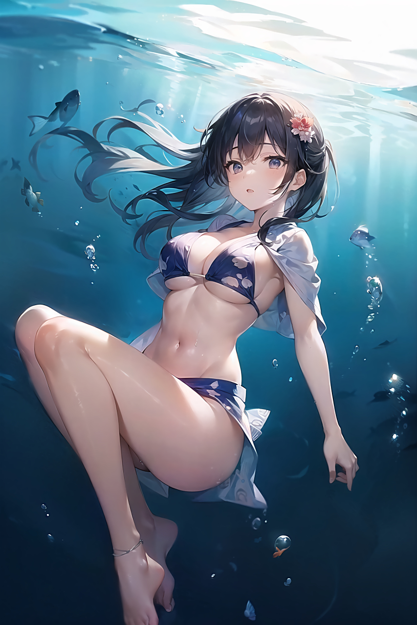 水下的二次元少女#觉醒吧二次元