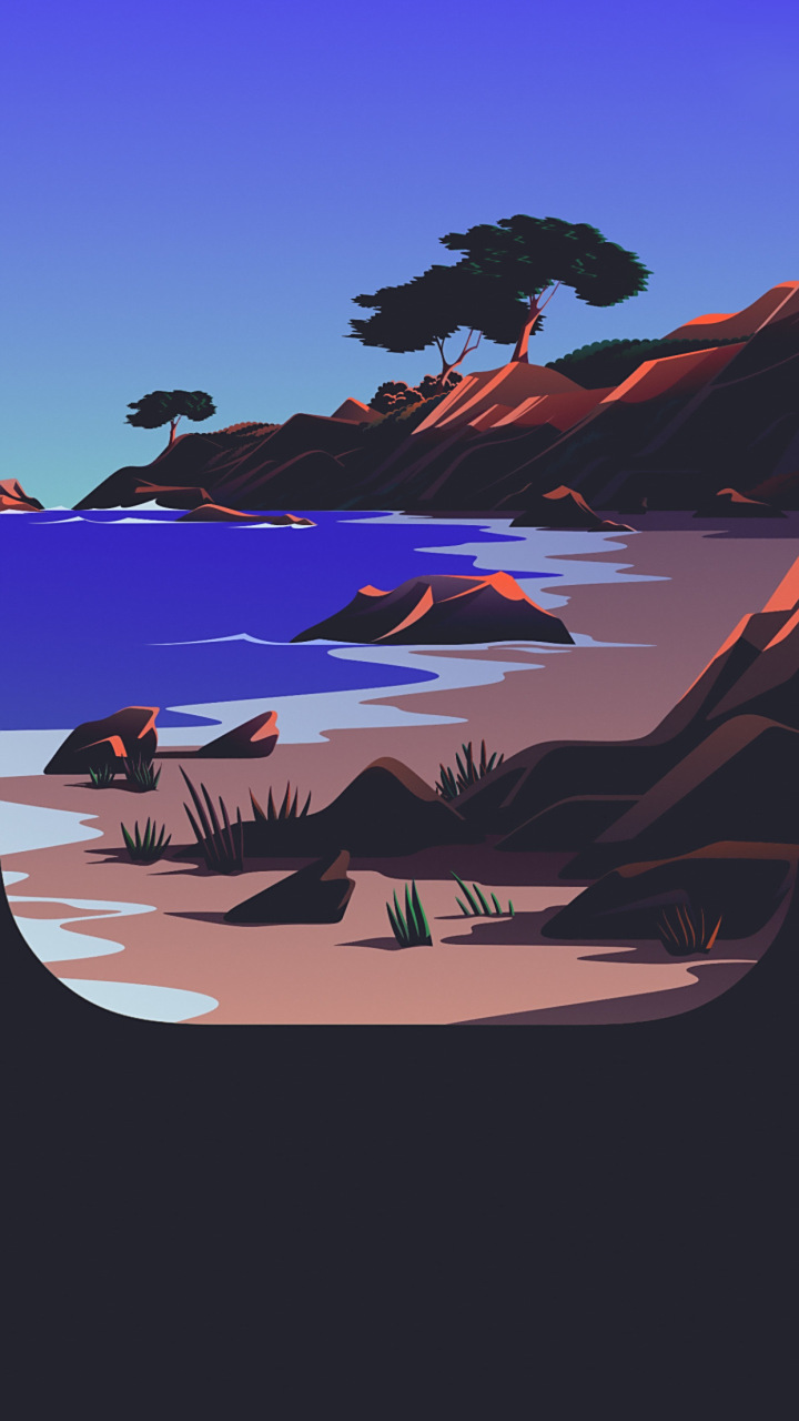 iphone 深色模式下,可隐藏dock栏壁纸,原图来自mac os