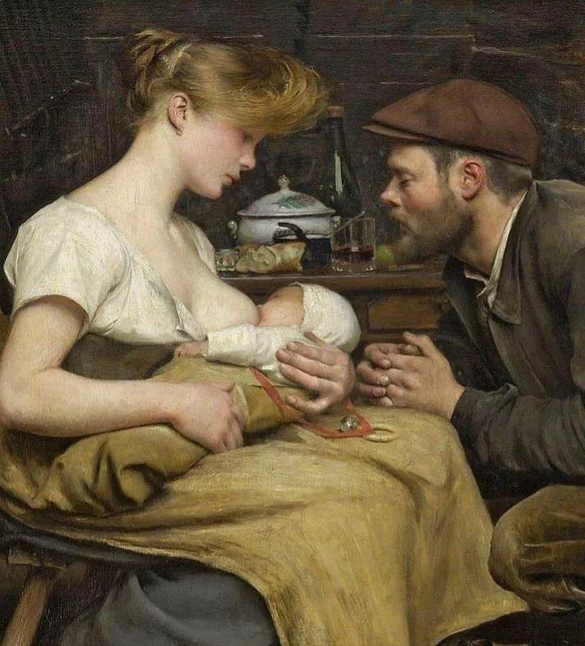 油画欣赏《父母的幸福》!