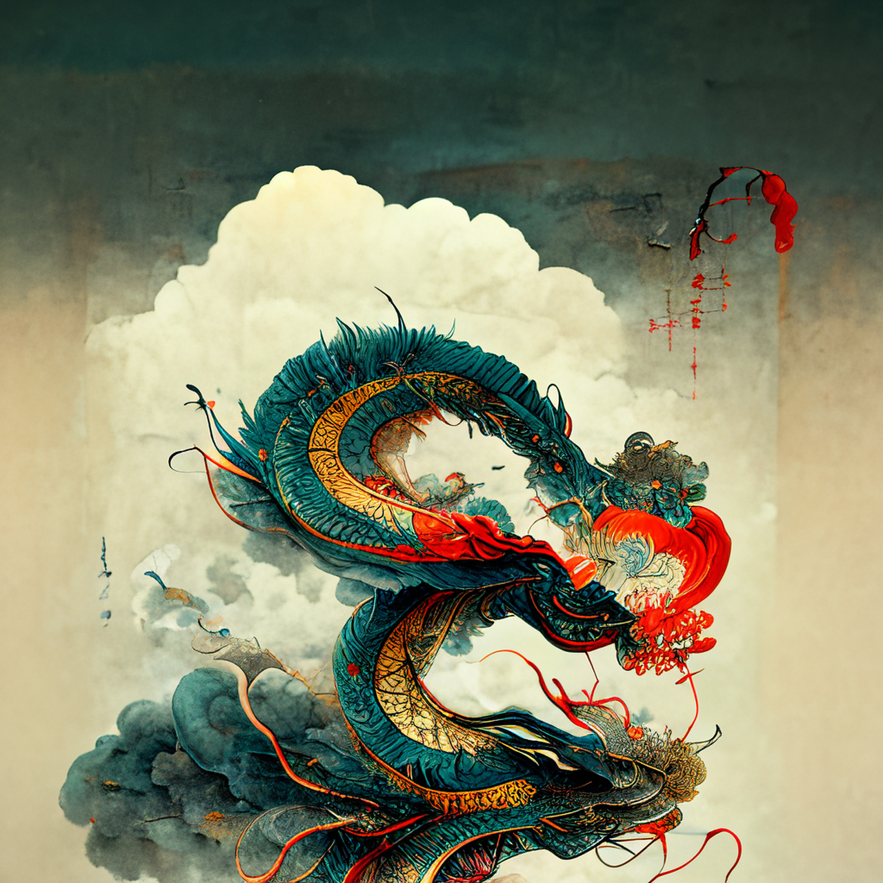 风前摇袂思沉沉,雷云不动蛟龙蛰.闲适,开阔,朦胧#百度ai绘图黑科技