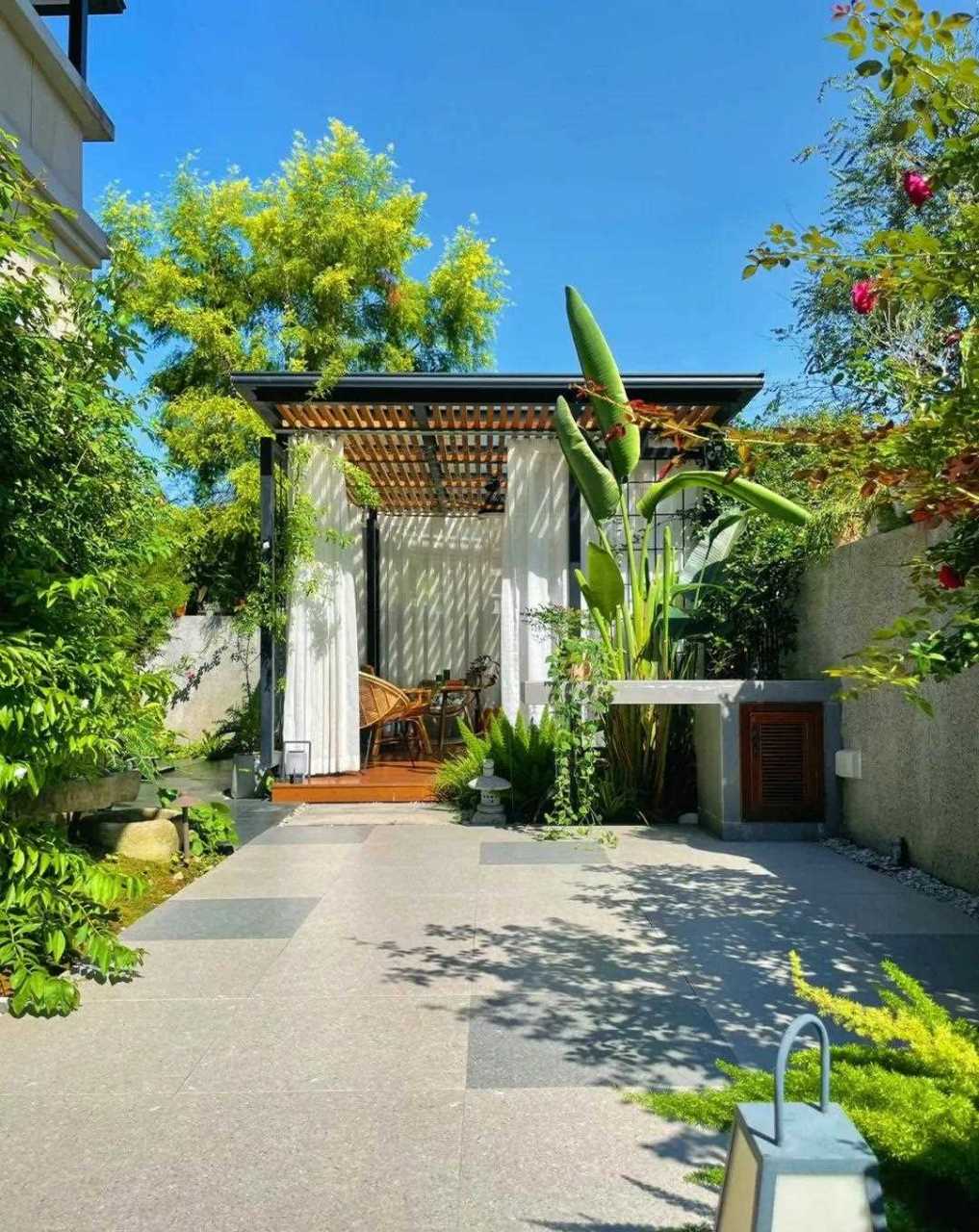 100方的别墅庭院花园这样打造好看又实用[鼓掌] 聚会的场景成为庭院