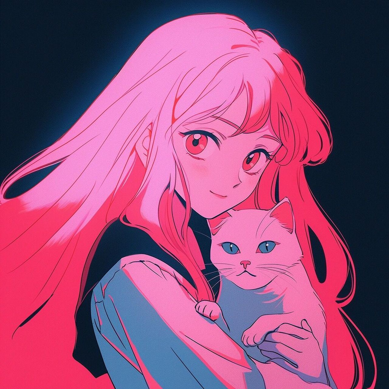 魔法少女与她的粉色可爱伙伴  在这个平凡的世界里,我遇见了她——我