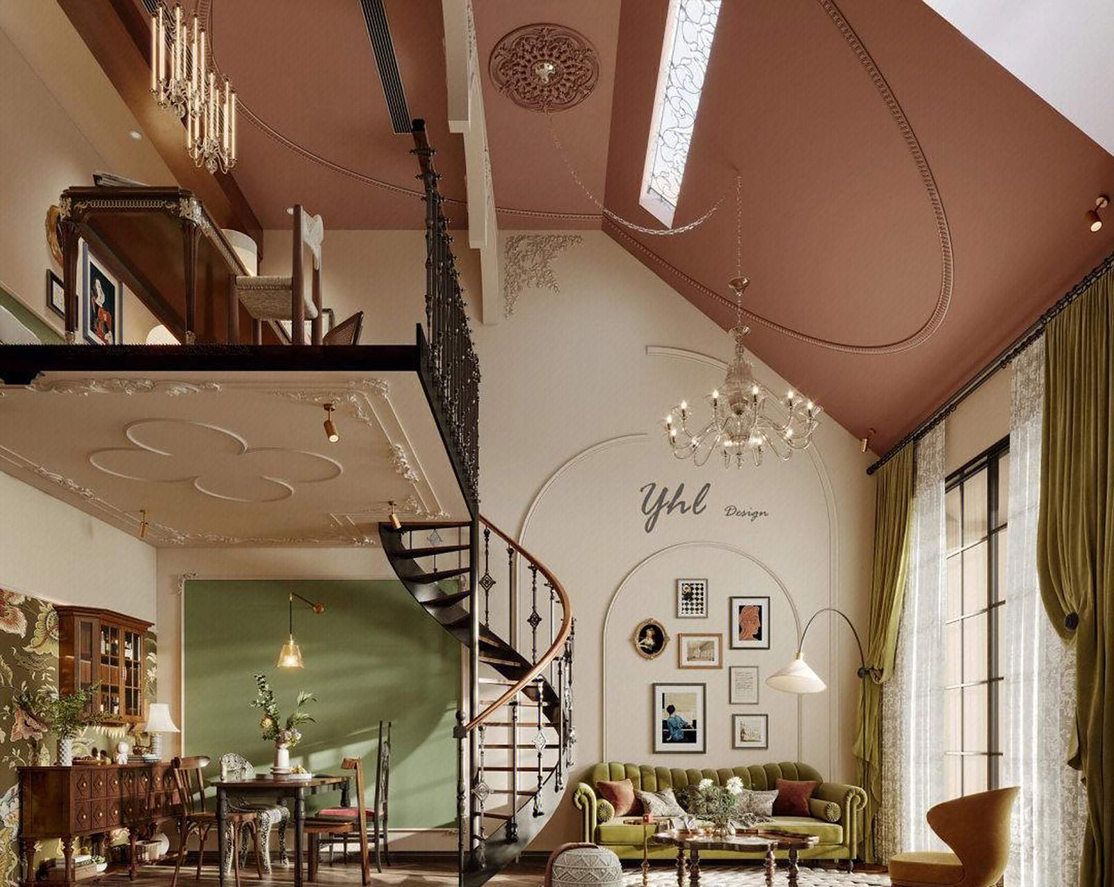 [照相机]带阁楼的精致复古法式风的loft装修[照相机] [照相机]复古