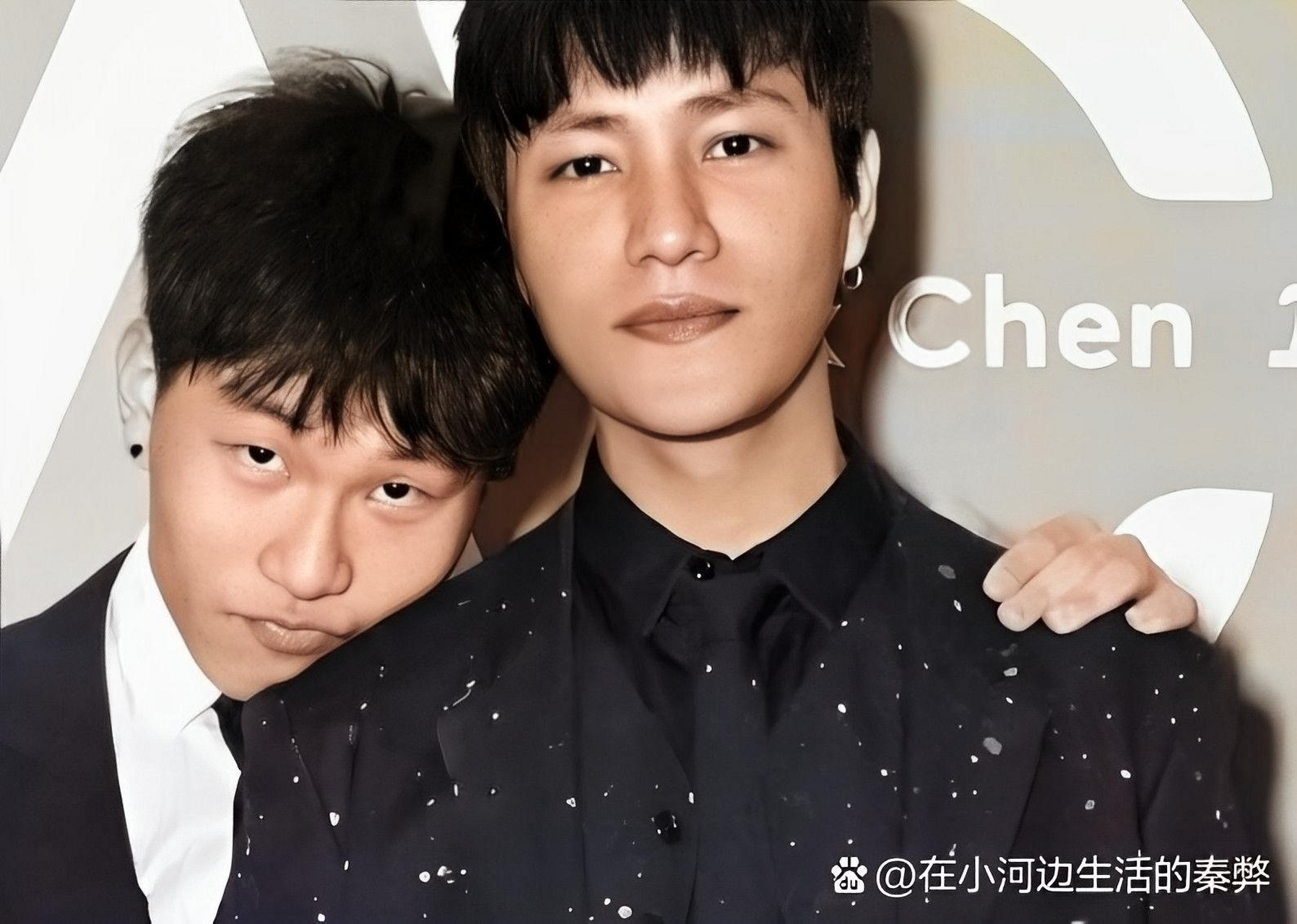 照片中,一名女子与陈坤儿子所谓的生母(保姆)极为相似.
