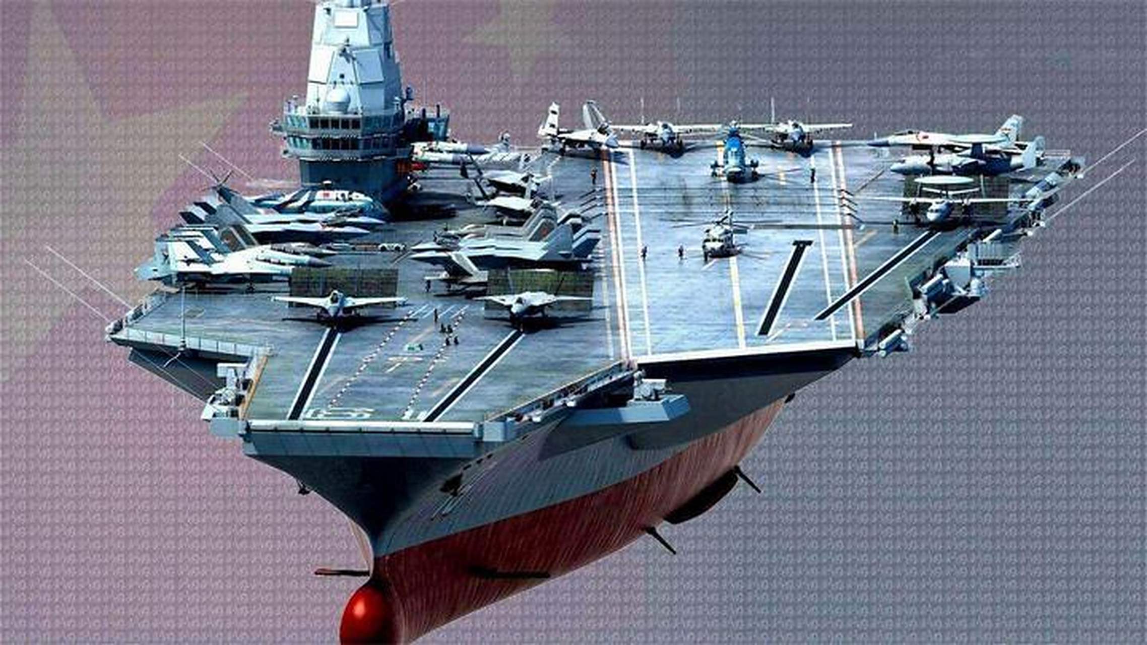 中国005航母模型曝光,排水量达10万吨,2030年或将服南海舰队 我国海军