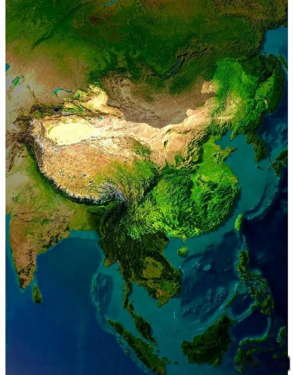 图一亚洲3d地形图图二中国现在3d地形图图三清朝前期(1820年)形势图