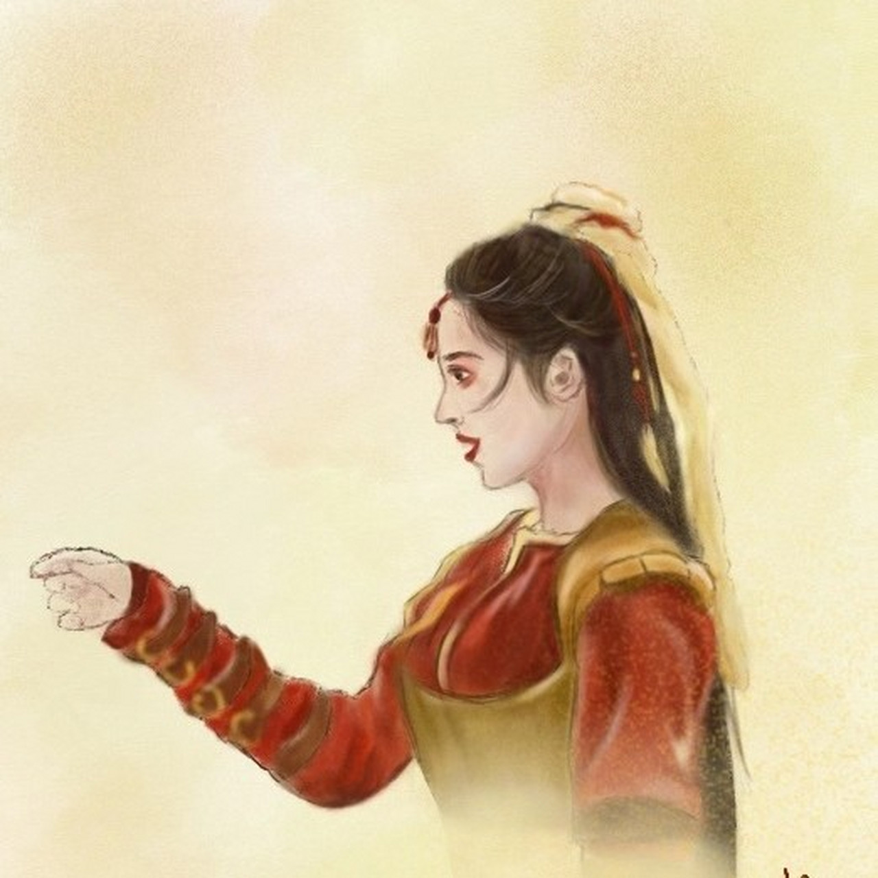 画画手绘《东宫》女主小枫 小枫古风人物继续画起,总是不晓得下一个画