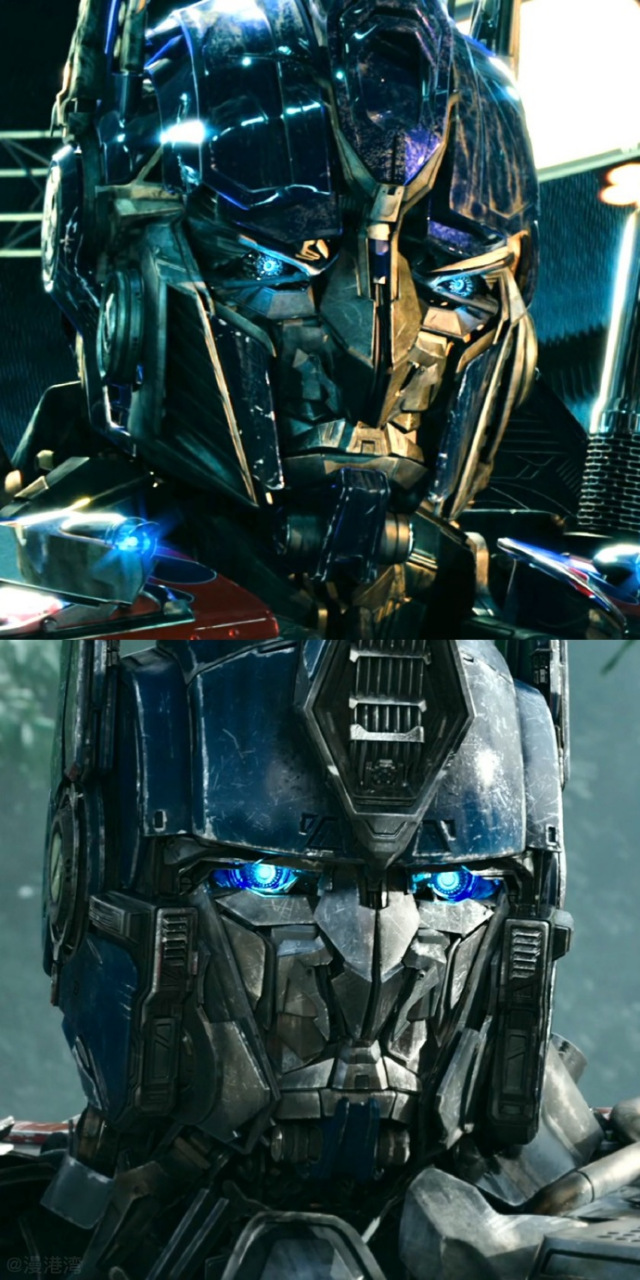 两版擎天柱面容对比 同一张脸,但还没长开[捂脸] #变形金刚超能勇士