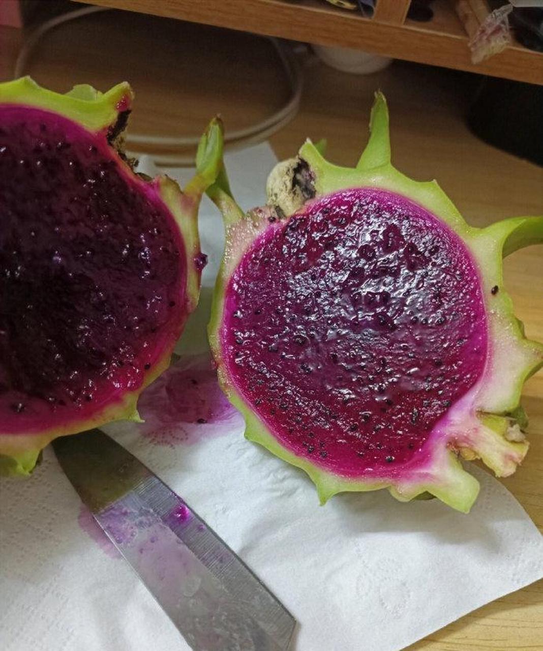 绿色的火龙果,味道还不错