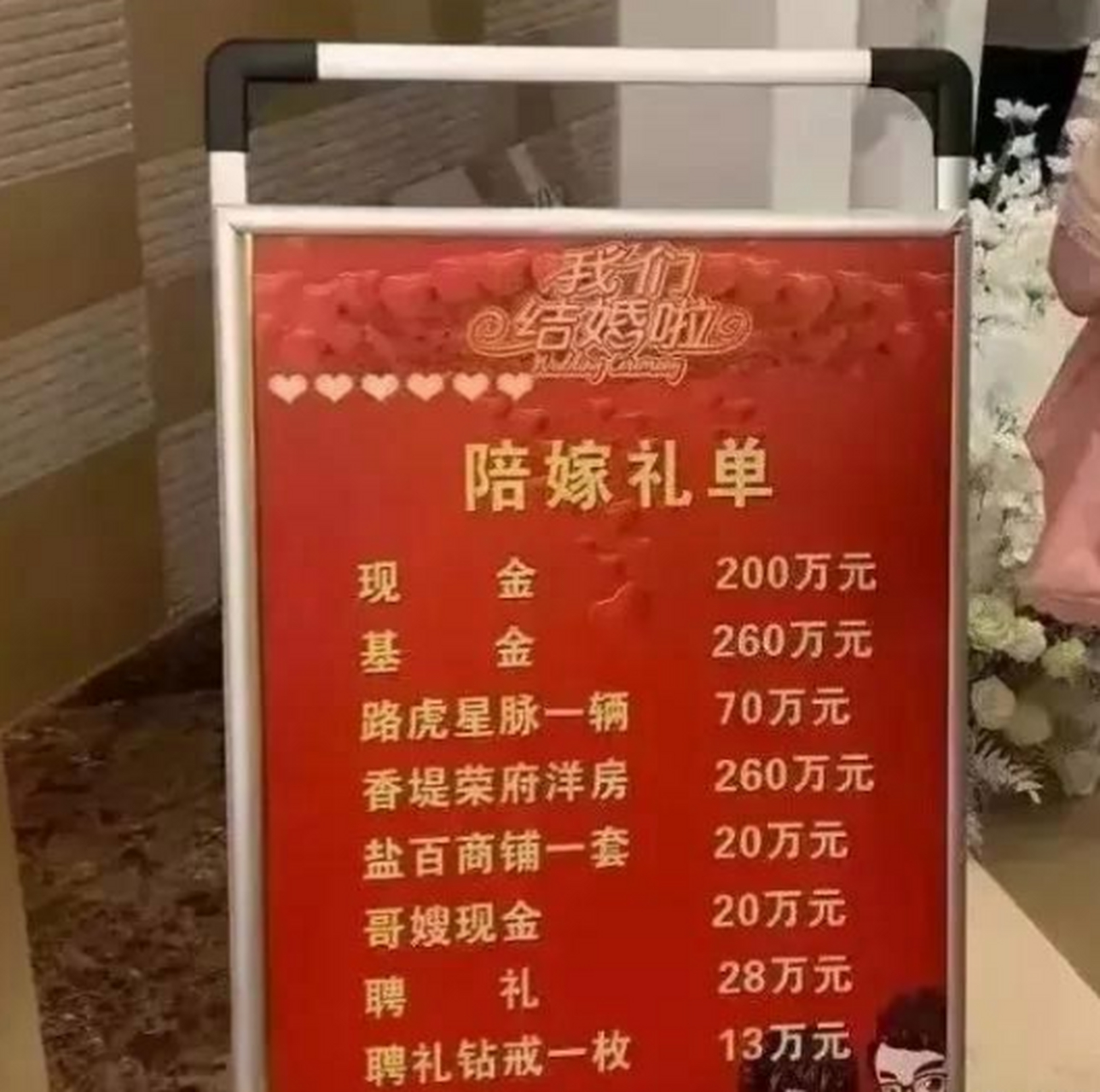 这份陪嫁礼单,让我很好奇新娘的长相.