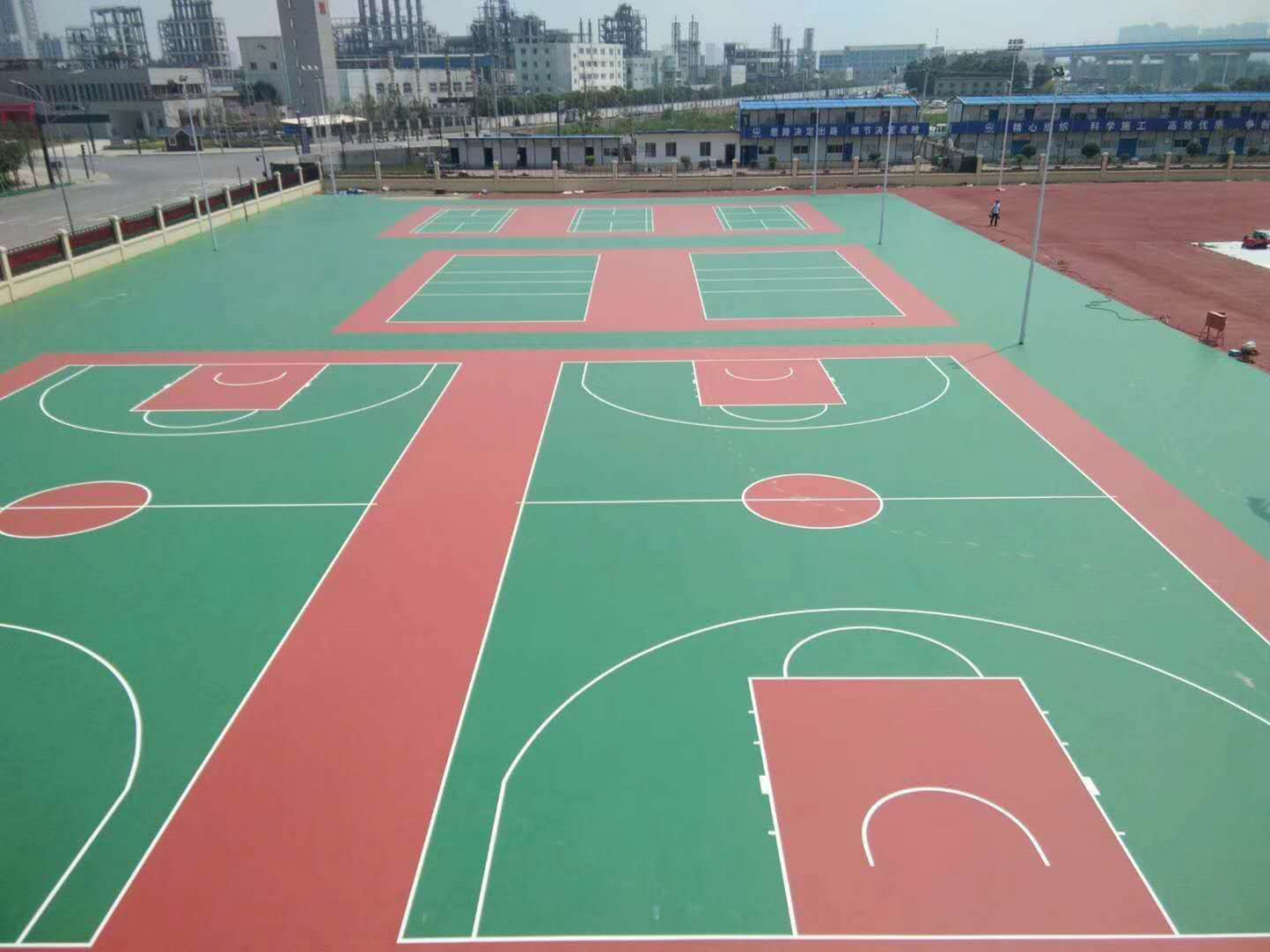 硅pu球场# #塑胶球场# #硅pu球场地坪# #硅pu篮球场# #塑胶球场厂家