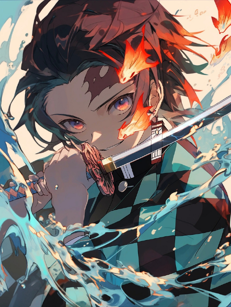 #鬼灭之刃# 温柔又强大的炭治郎[心] 水之呼吸的温柔 火之神神乐的炽