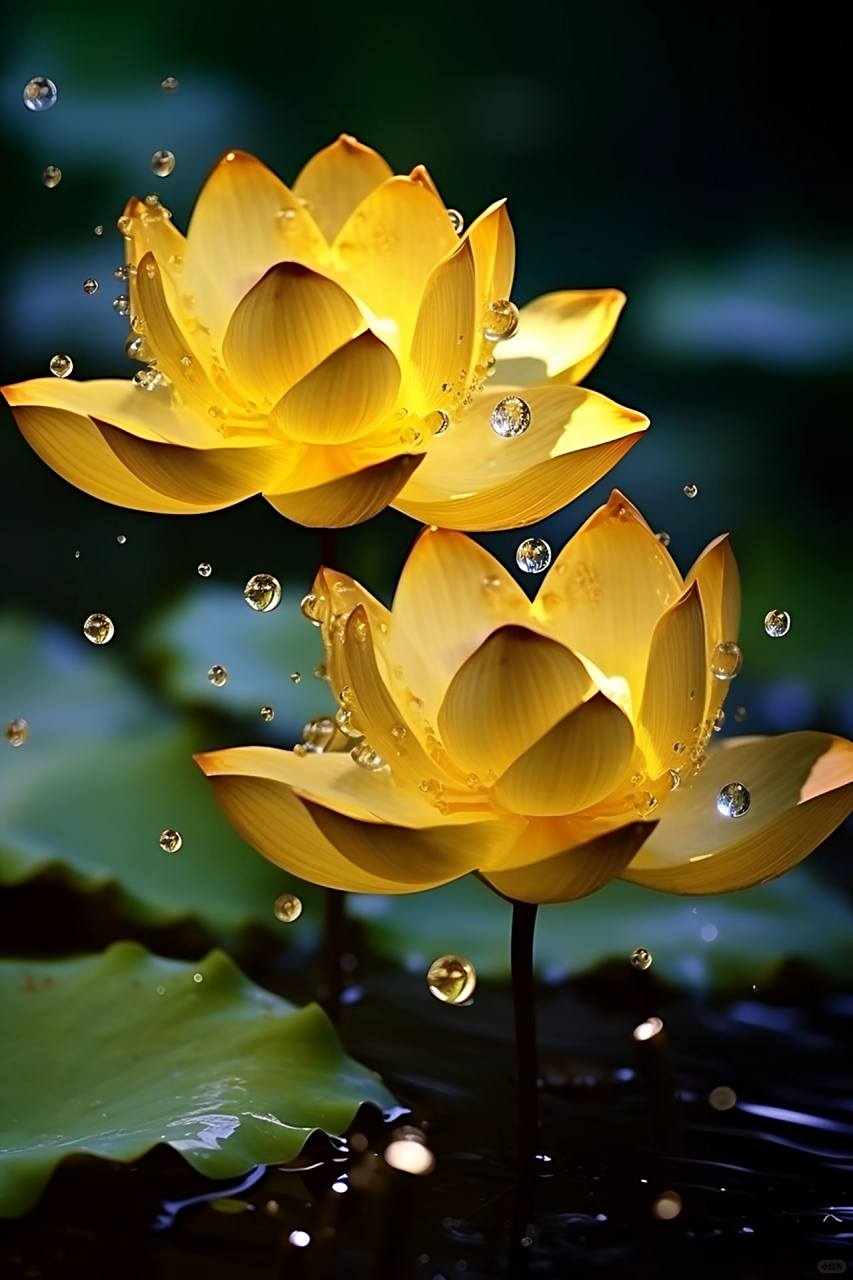 金色莲,好运连连 刷到金色莲花代表你的运气要来了 心如莲花,人生才会