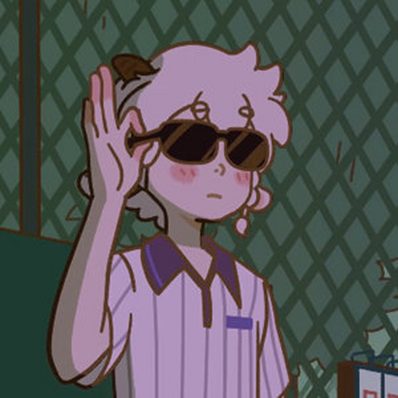 来自一组官推的《万圣街》泥泥和莉莉的情头!墨镜一带,圣光不怕!