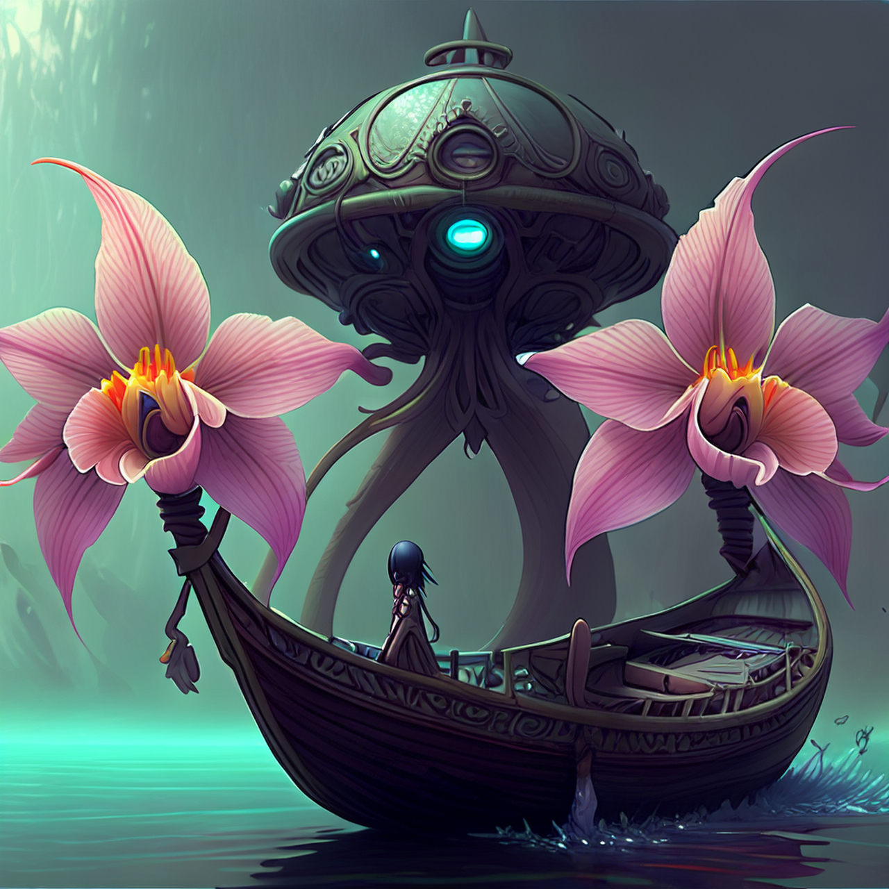 横前觞深渊,君其万斛舟.宁谧,明净,意境#百度ai绘图黑科技