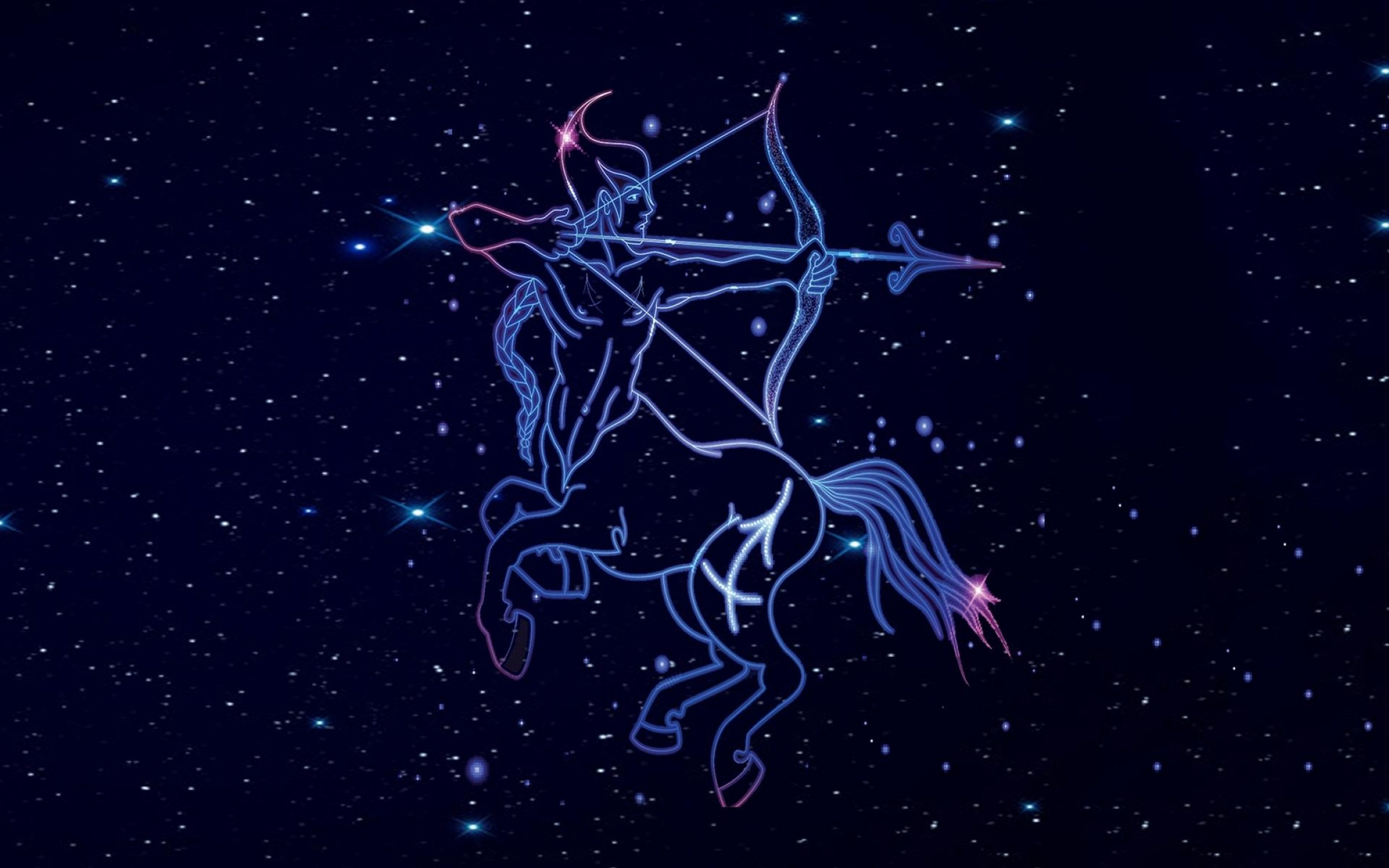 射手座梦幻星空插画#壁纸# #星空# #星座# #射手座# #唯美