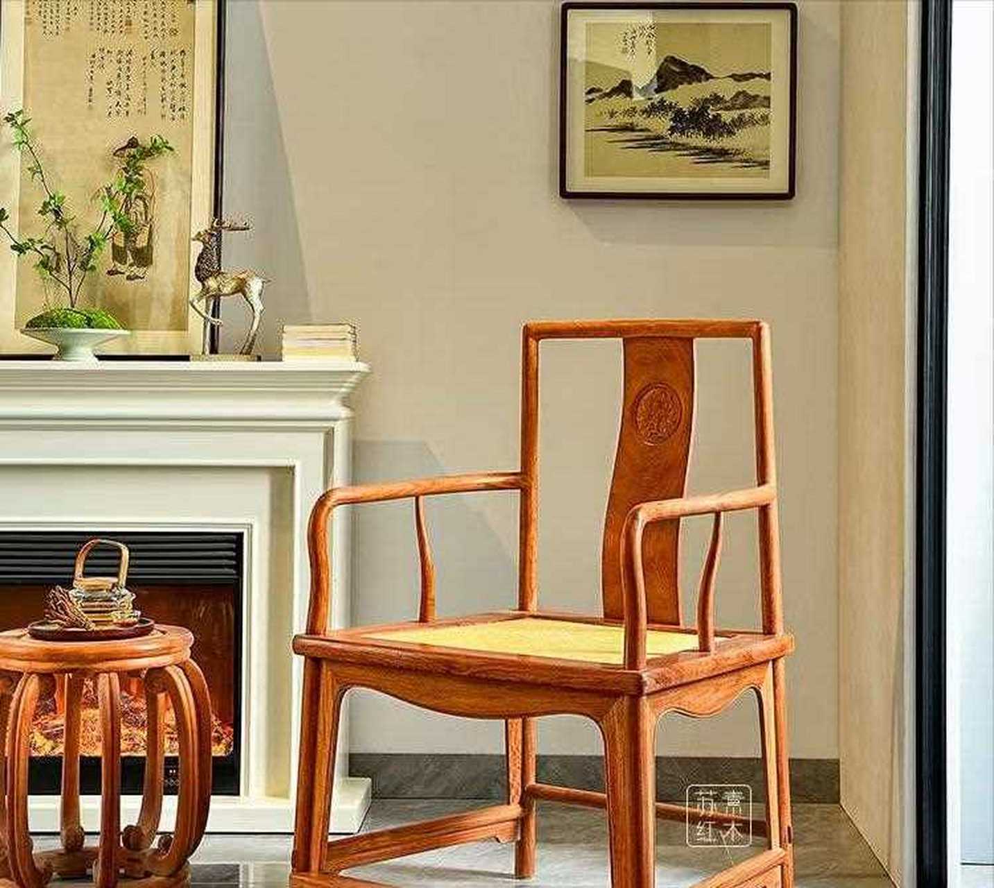 【扇形南宫帽椅】 来源王世襄《明式家具研究》[色] 工艺1500目打磨