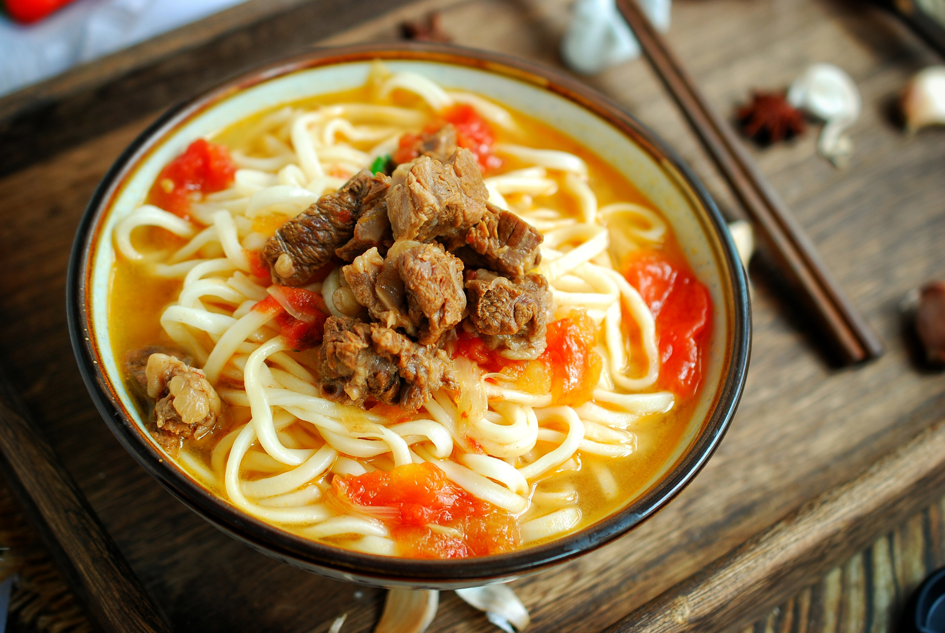 番茄牛肉面,满满一碗吃的热乎乎#3时3餐21天打卡# #我是美食家