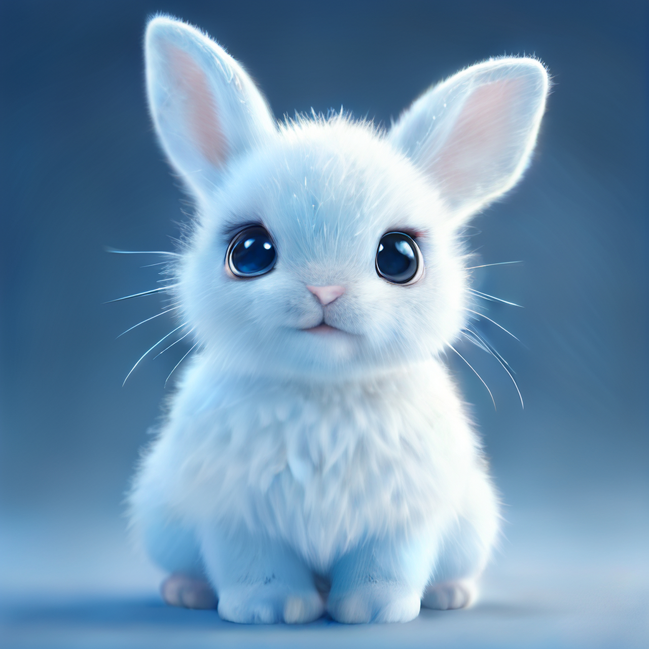 百度ai绘图黑科技#超详细的可爱梦幻冰兔宝宝的惊人头像,闪闪发光的