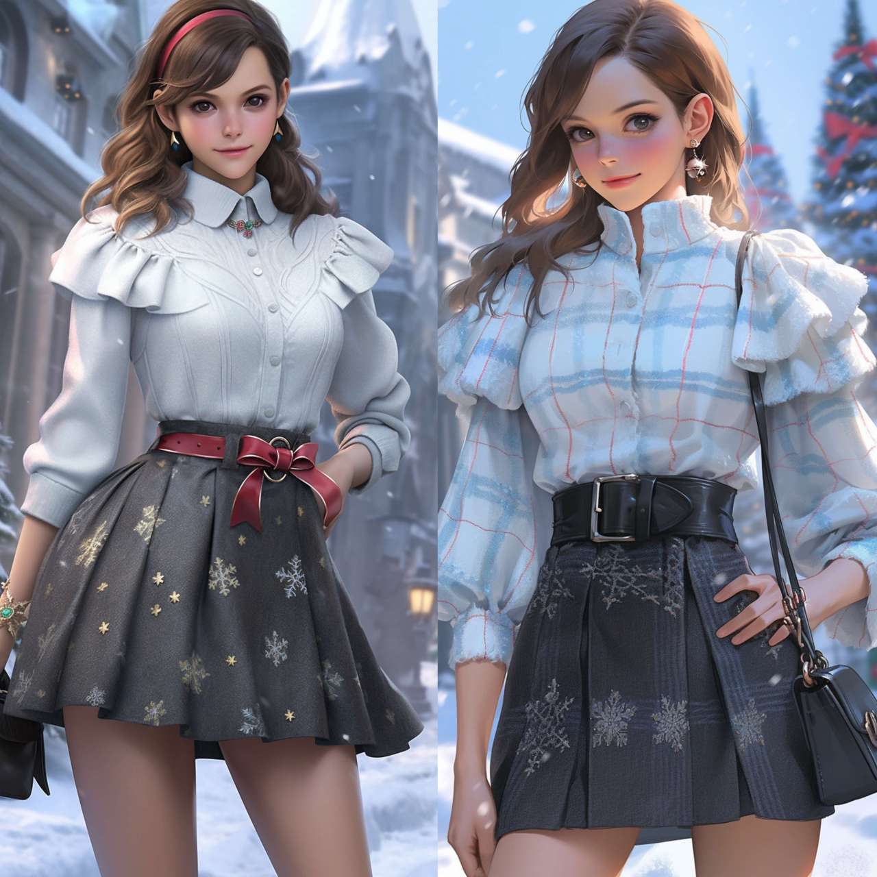 ai冬季服装秀!#ai绘图# #性感美女# #服装