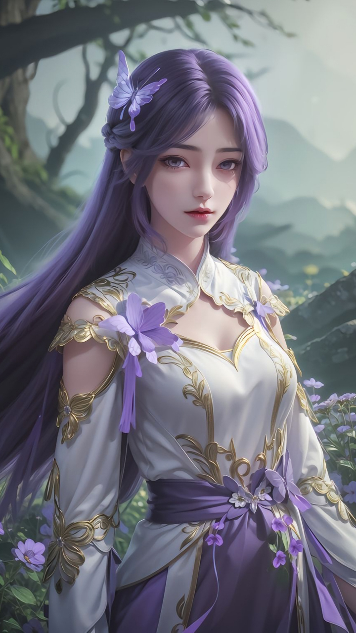 国漫女神|《完美世界》云曦ai高清手机壁纸:在他辉煌时,我只会远看