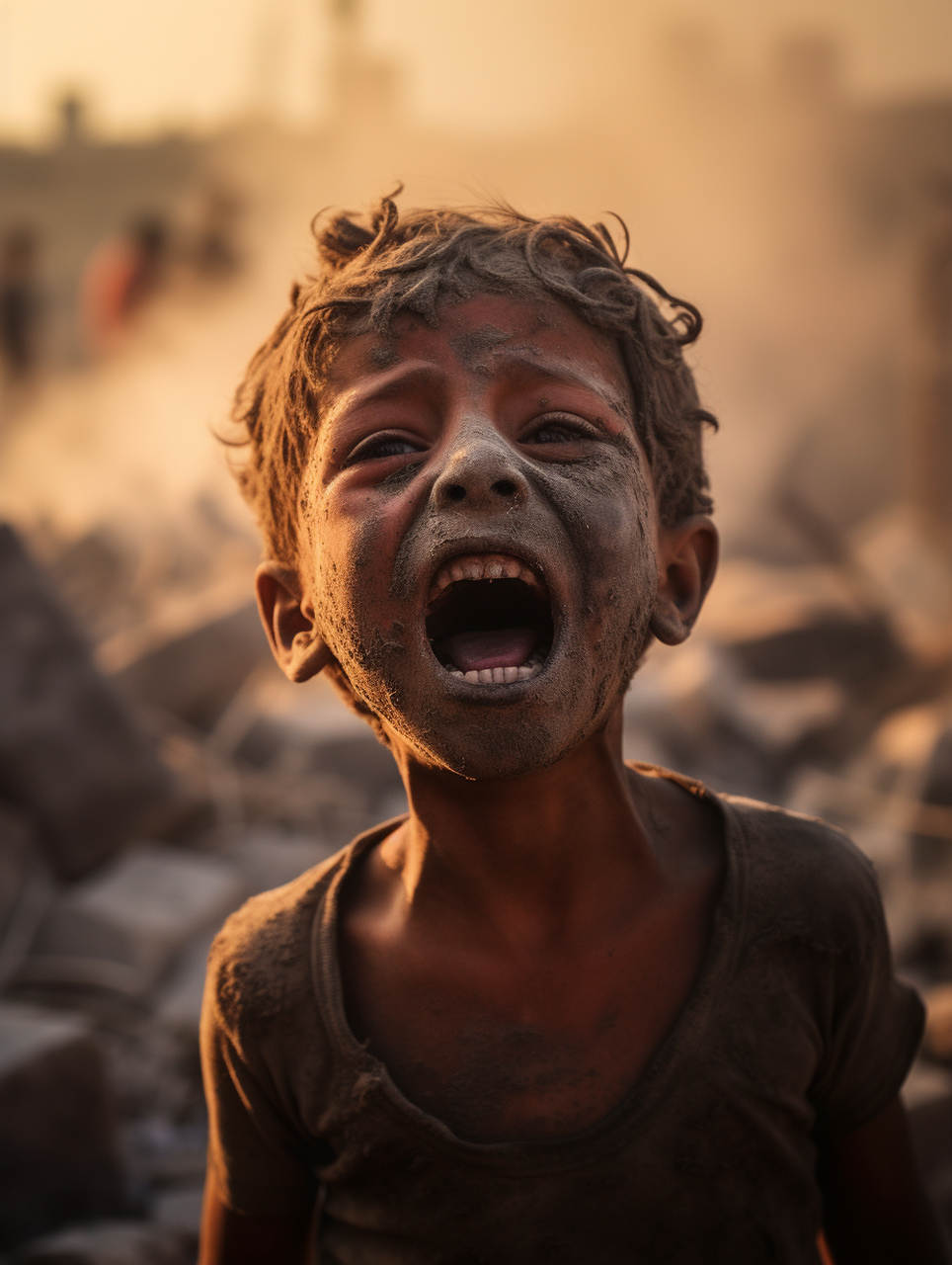 战火中的加沙(本组图片由人工智能生成)#加沙#以色列对加沙发动大规模