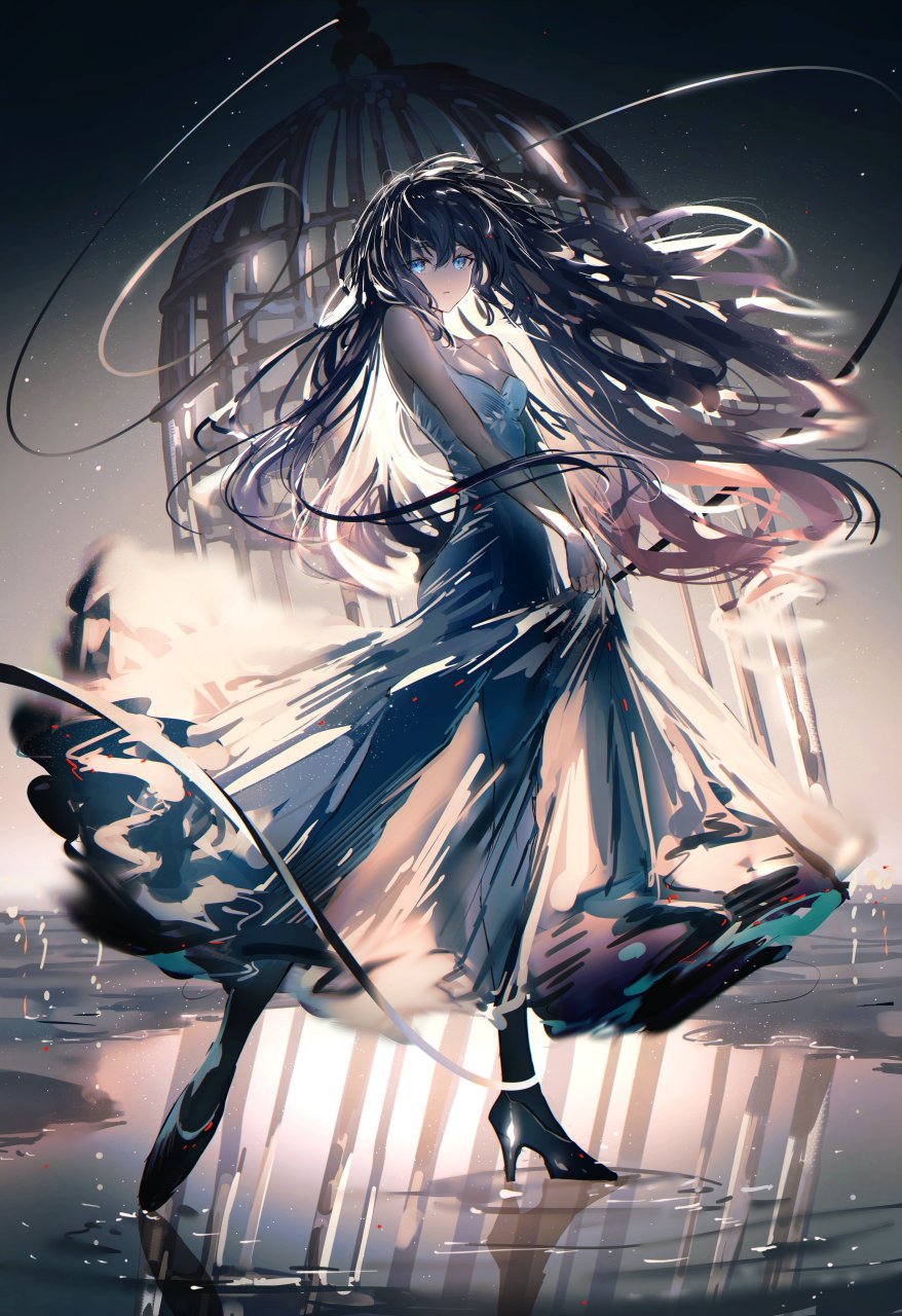 插画师がわこ(twi:gigzagu123)笔下的这一组又美又飒的二次元少女插画