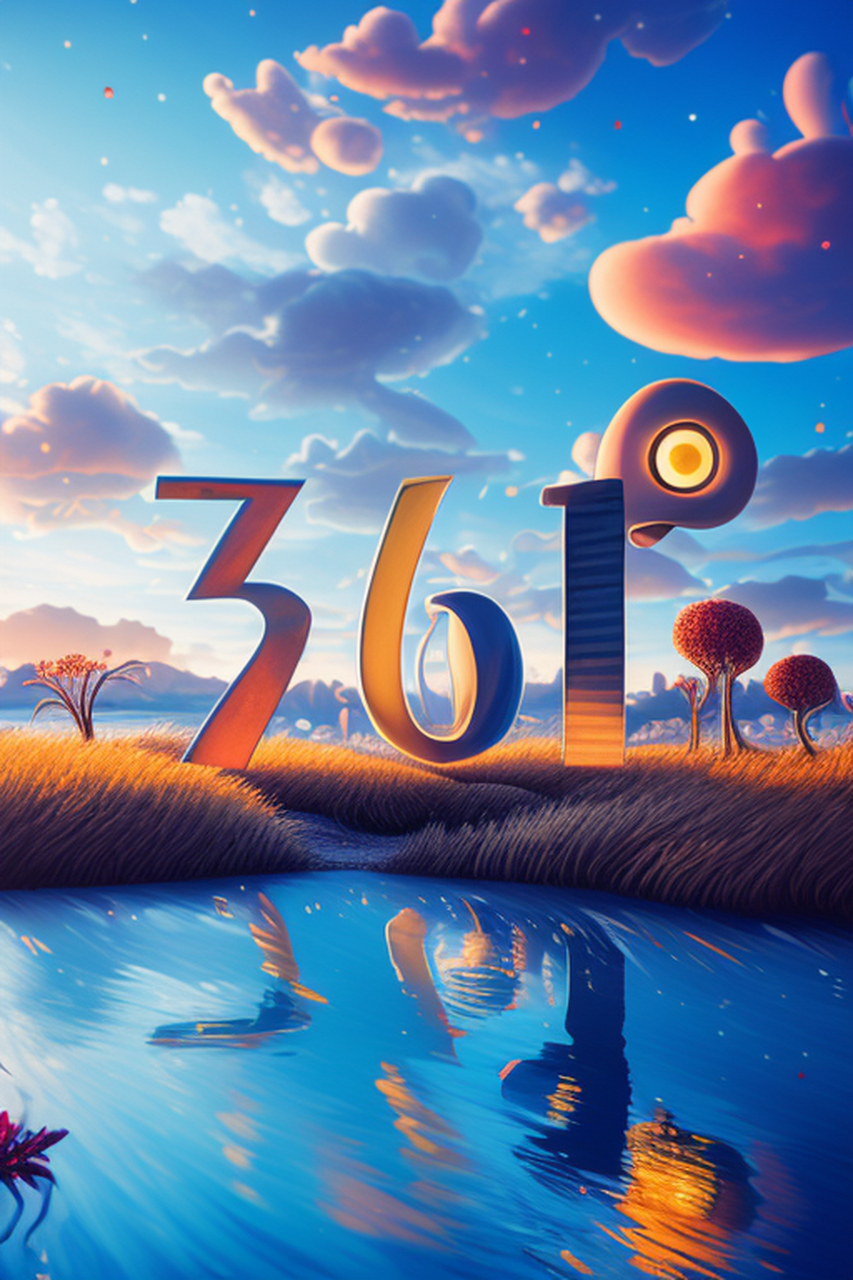 stable diffusion 361° logo海报.