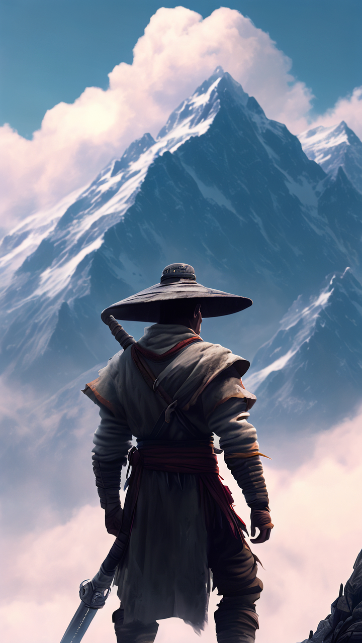 ai绘画##ai二次元绘画#  坚毅的背影,漫行在风雪中 挑战艰难的男人