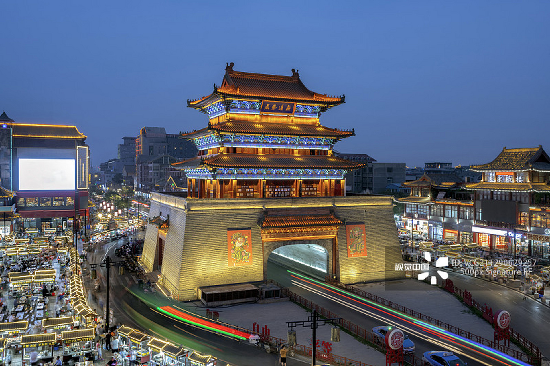 河南省开封市鼓楼夜景