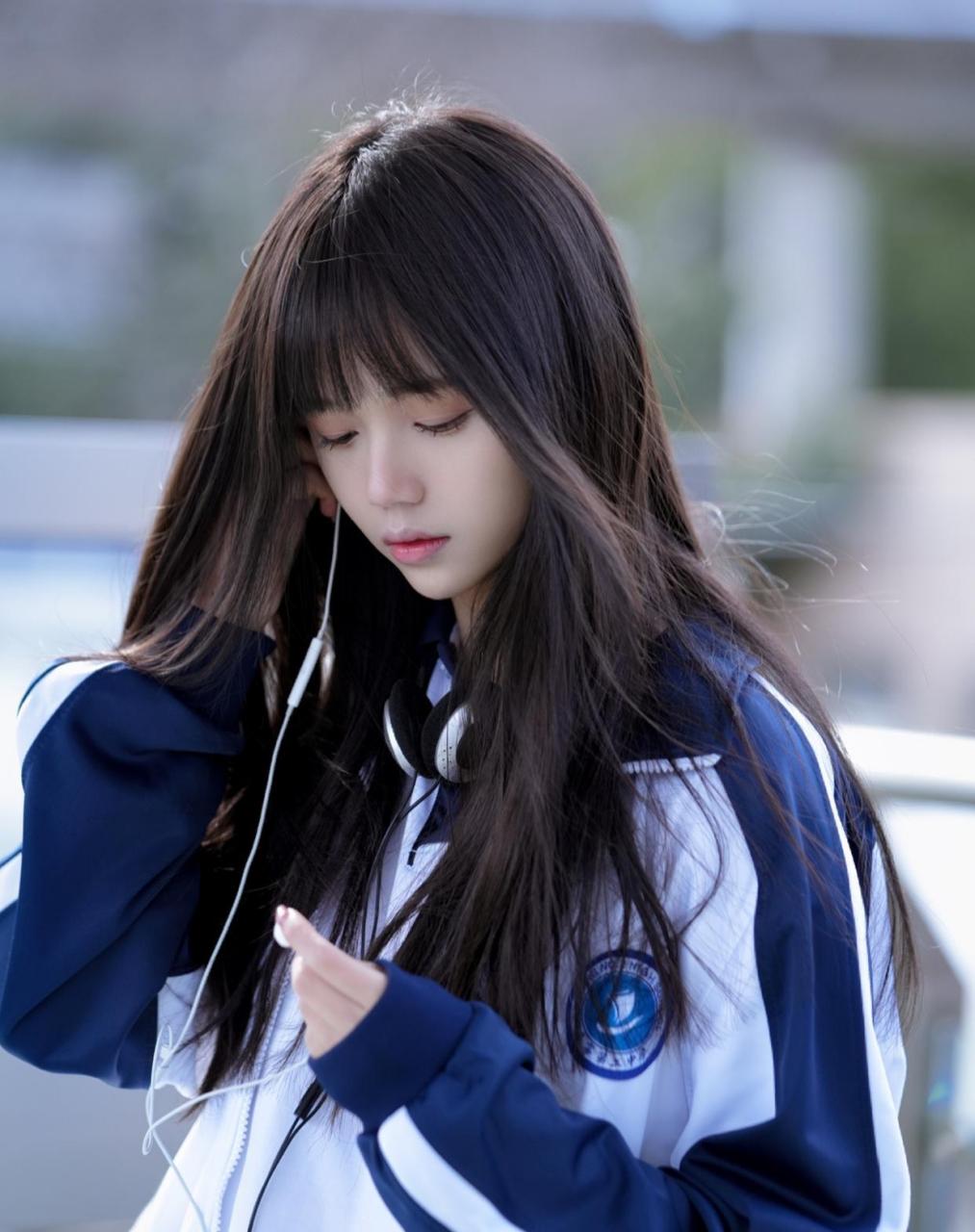 清纯学院风少女,满满的青春气息