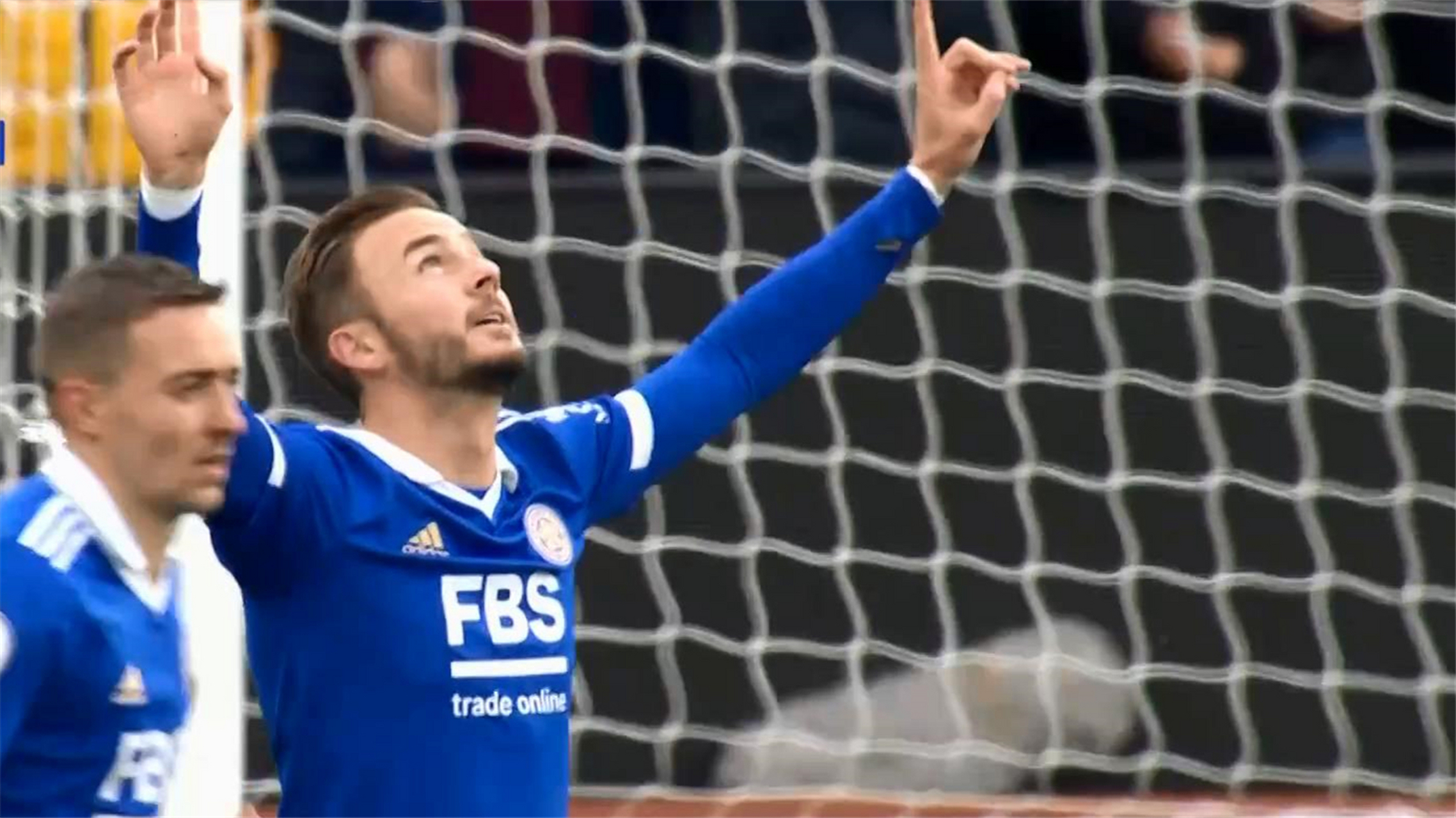 莱斯特城对阵阿斯顿维拉的比赛中,麦迪逊首发出场,攻入1球.